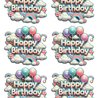 Happy Birthday cake topper