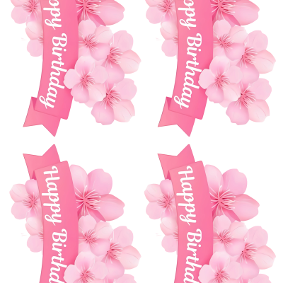 Happy Birthday cake topper