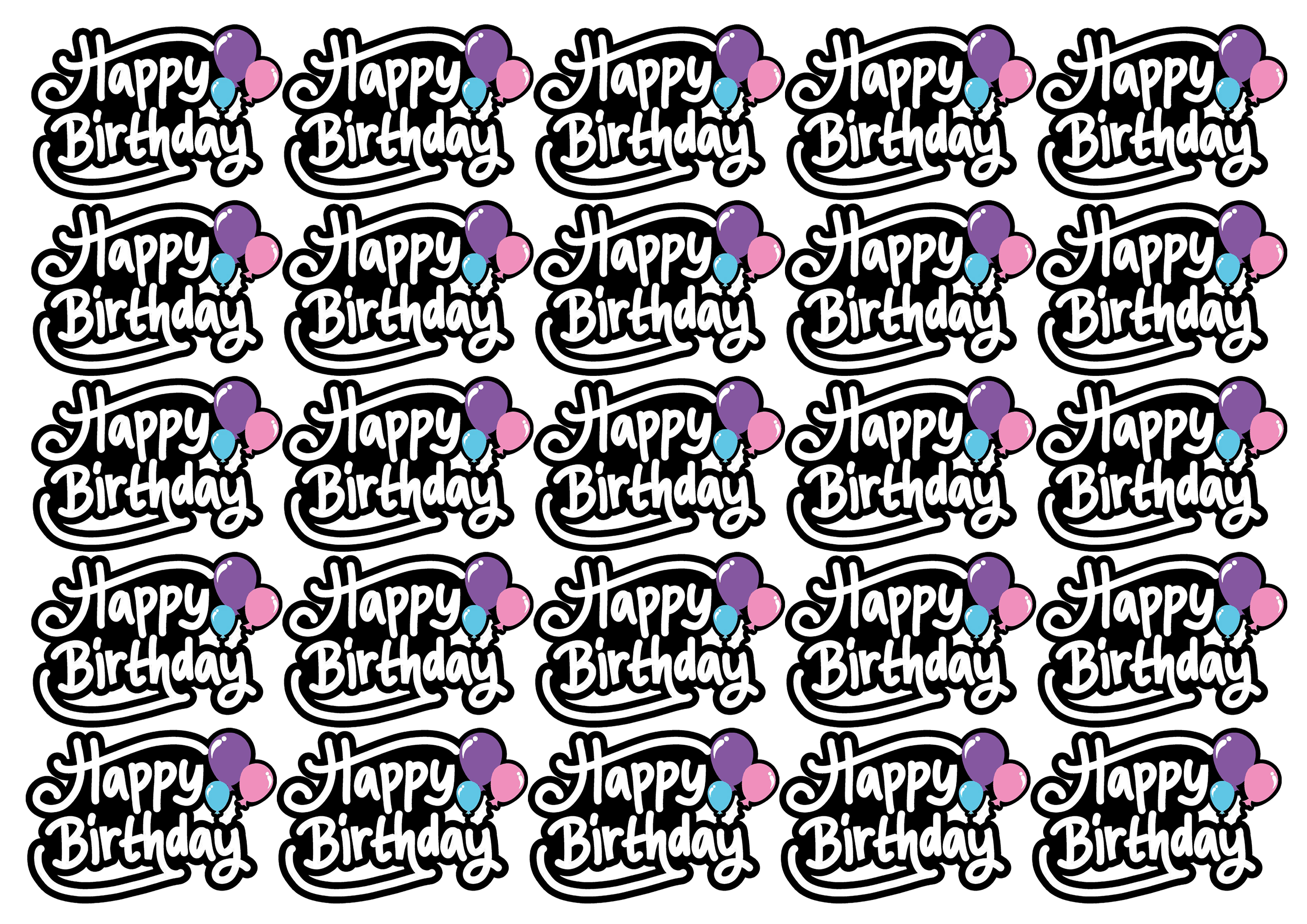 Happy Birthday cake topper