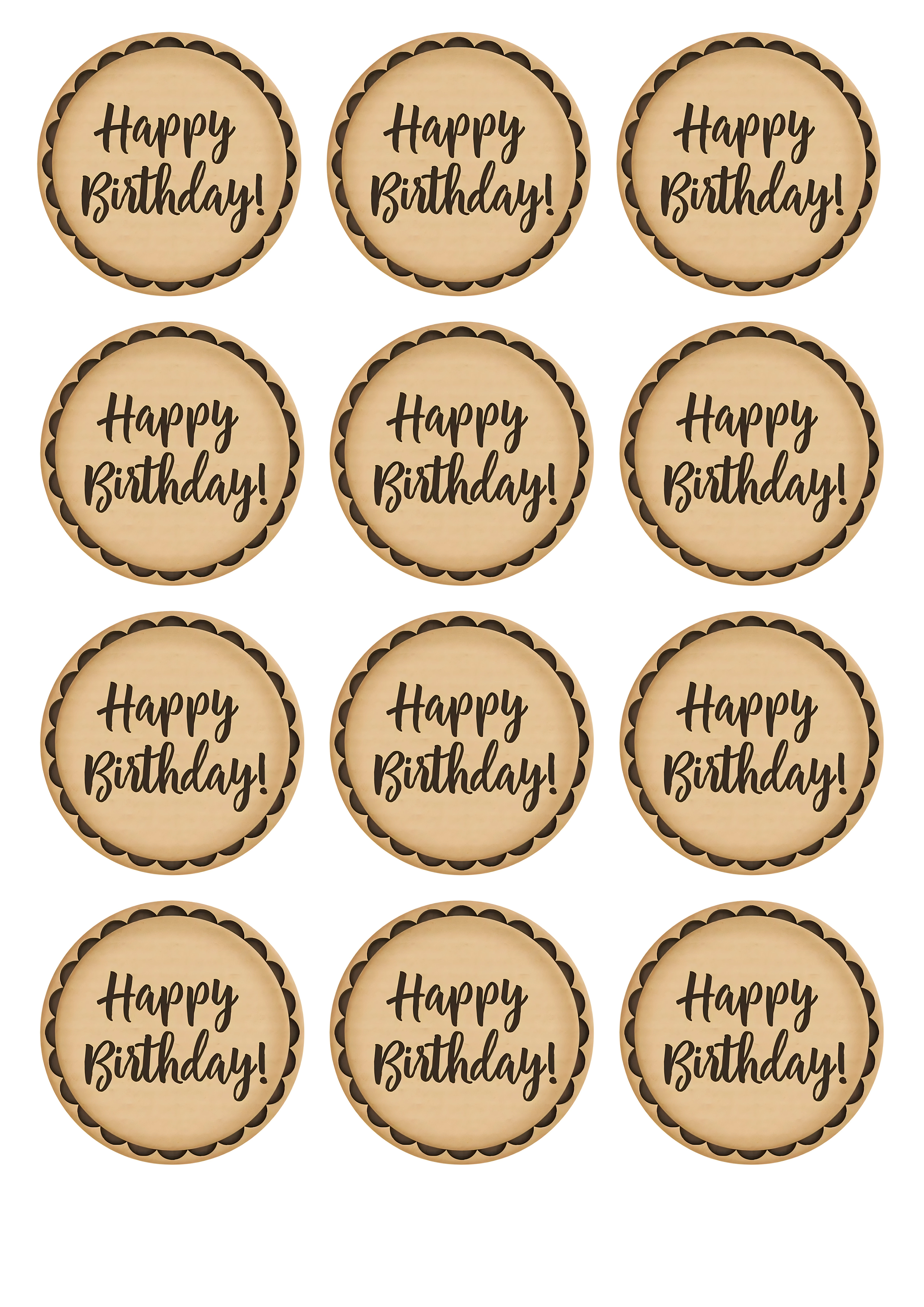 Happy Birthday cake topper