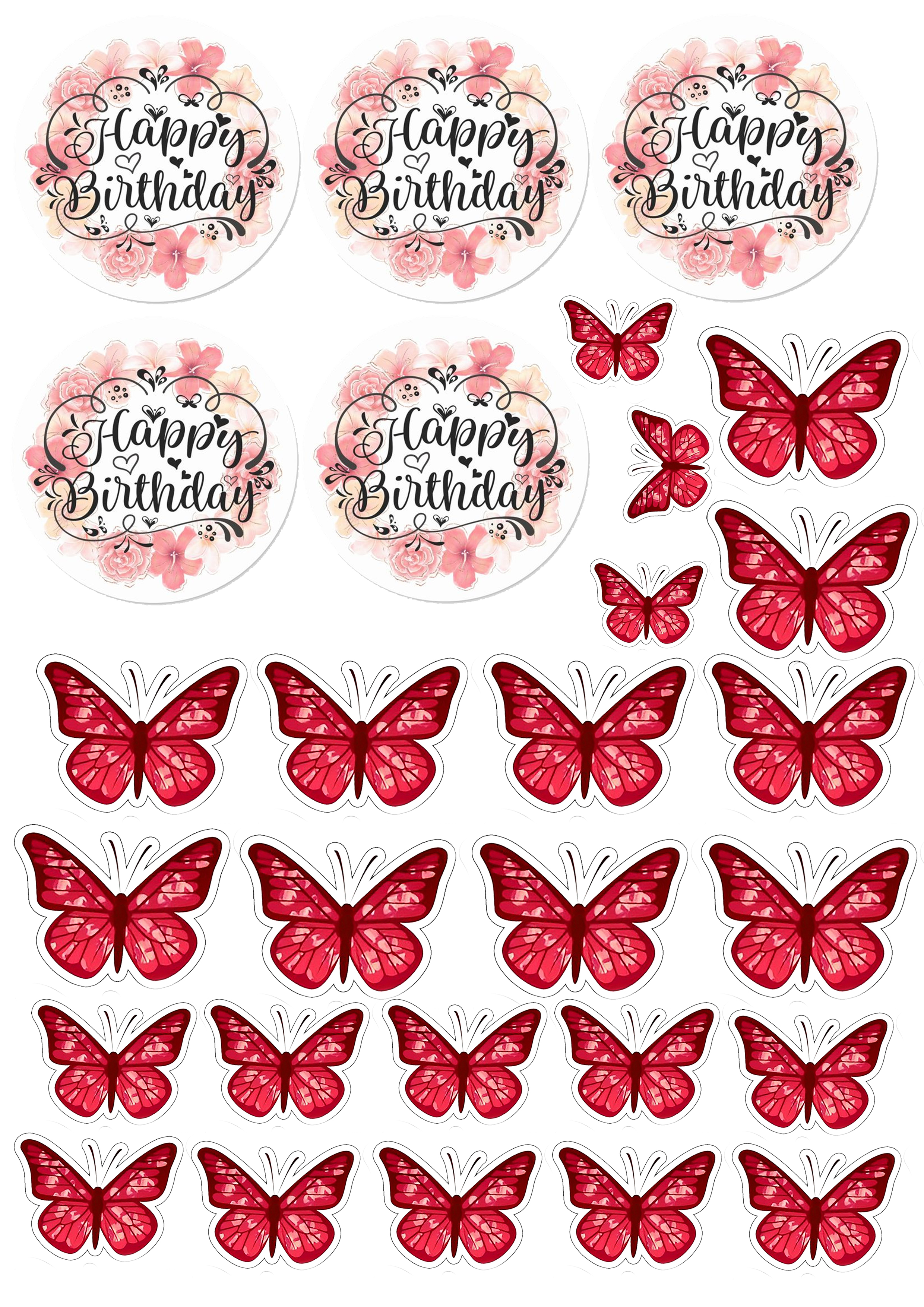 Happy Birthday cake topper