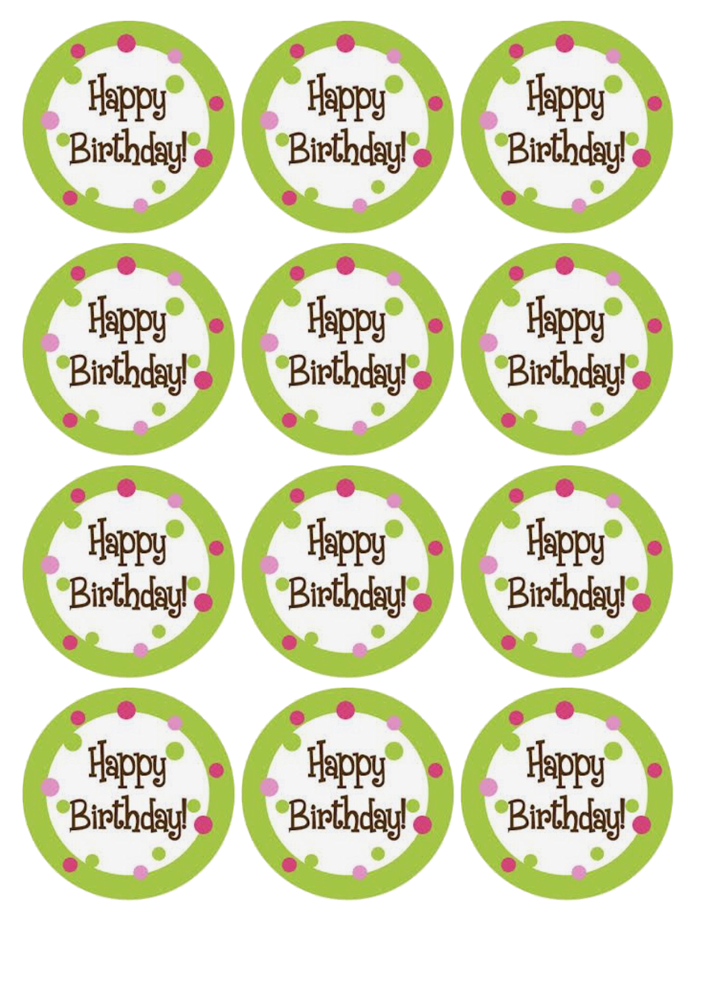 Happy Birthday cake topper