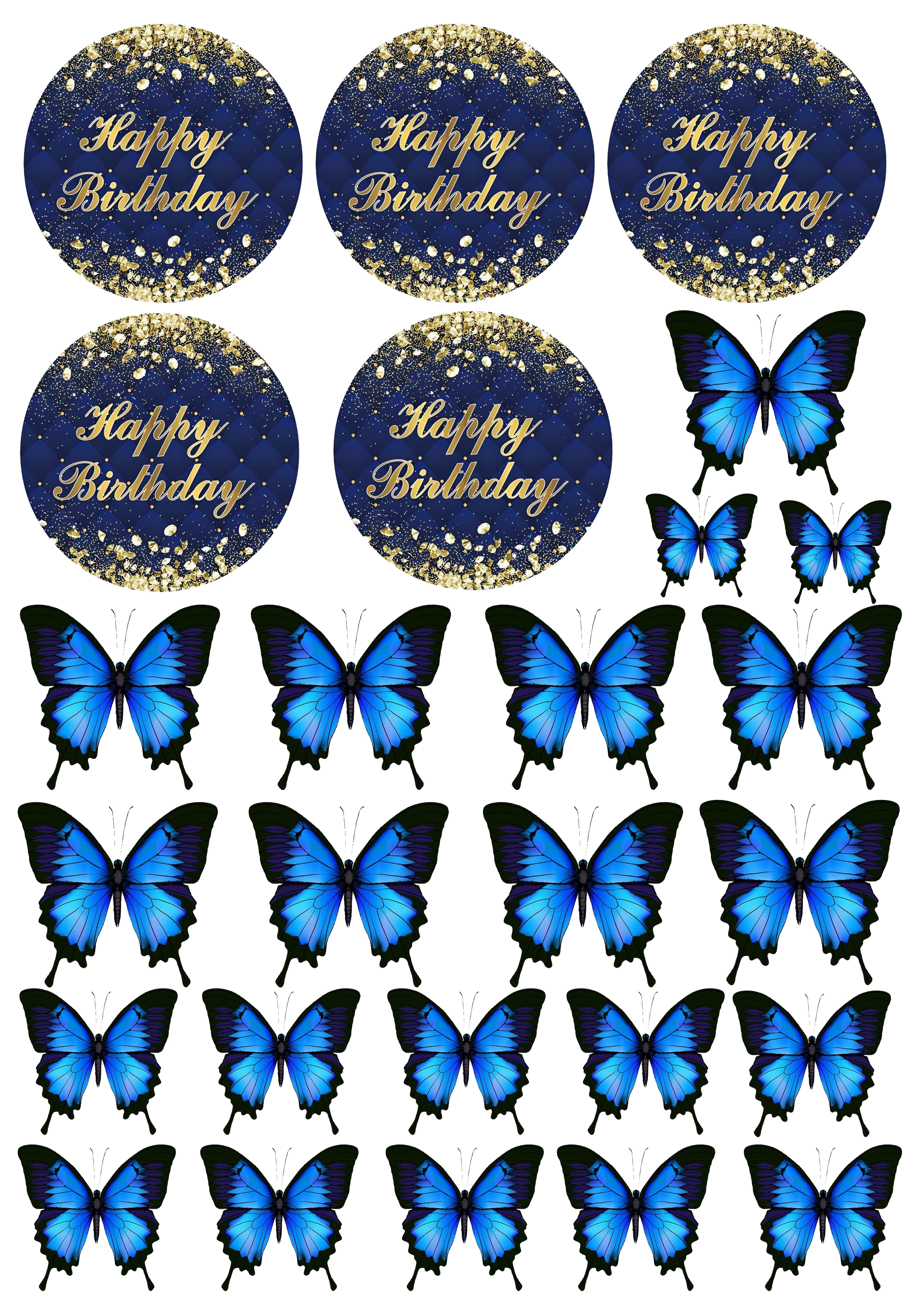 Happy Birthday cake topper