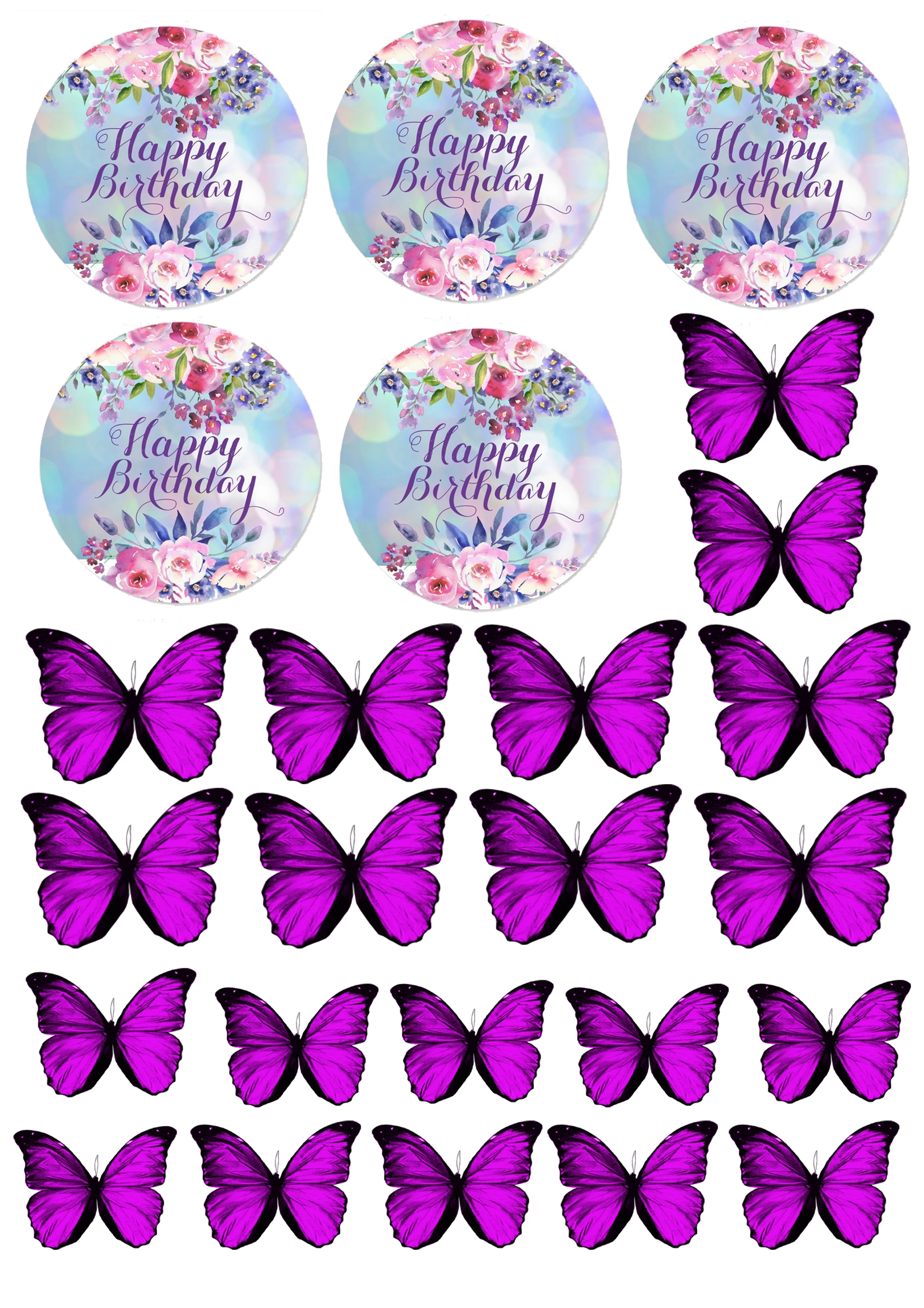 Happy Birthday cake topper