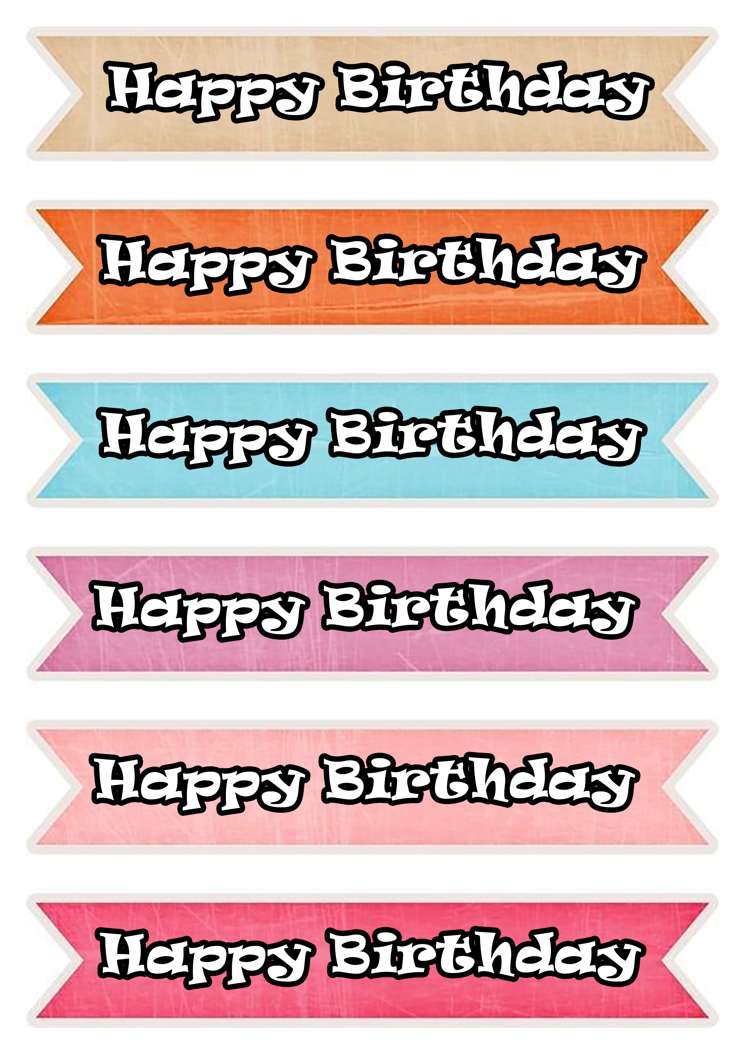 Happy Birthday cake topper