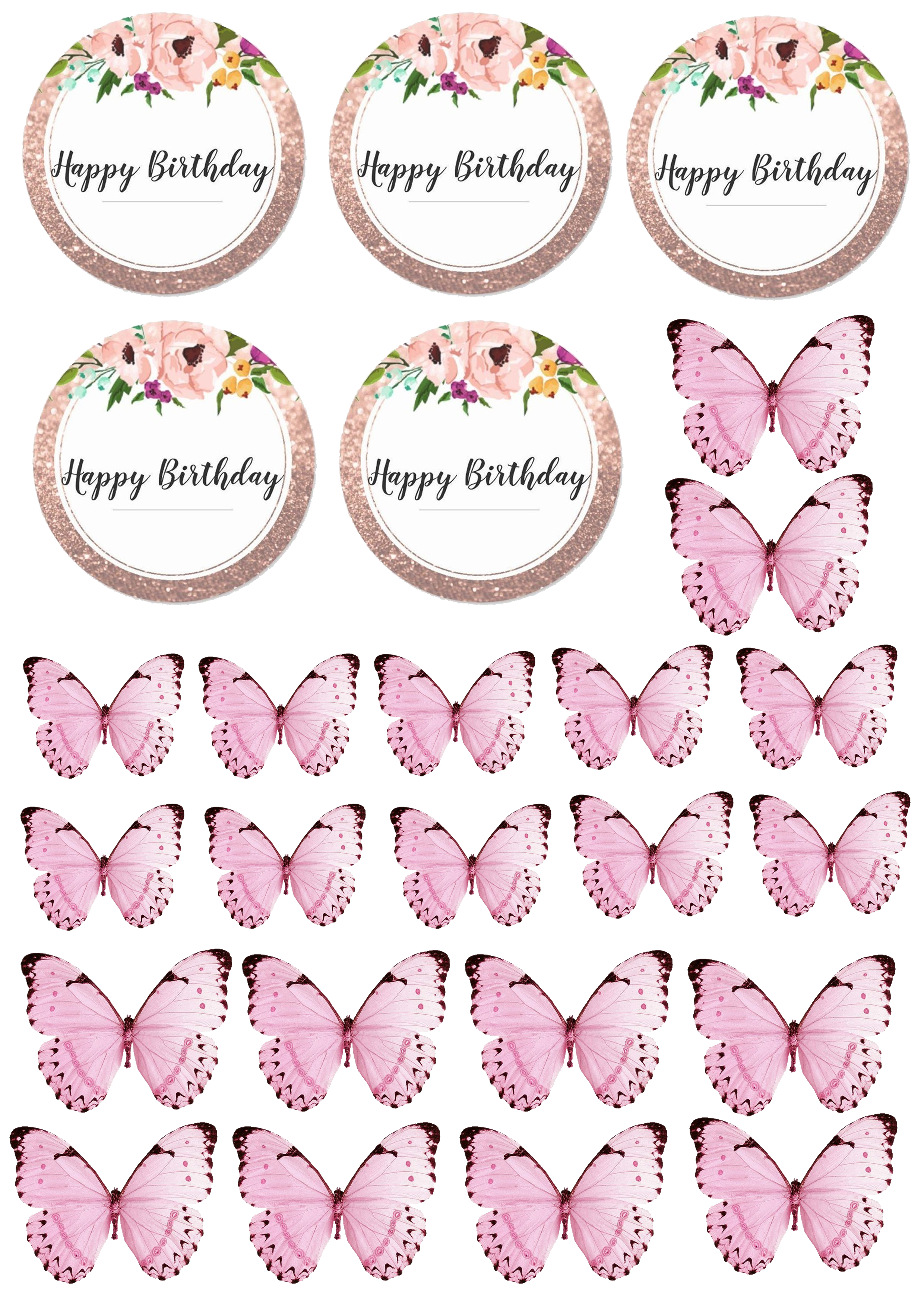 Happy Birthday cake topper