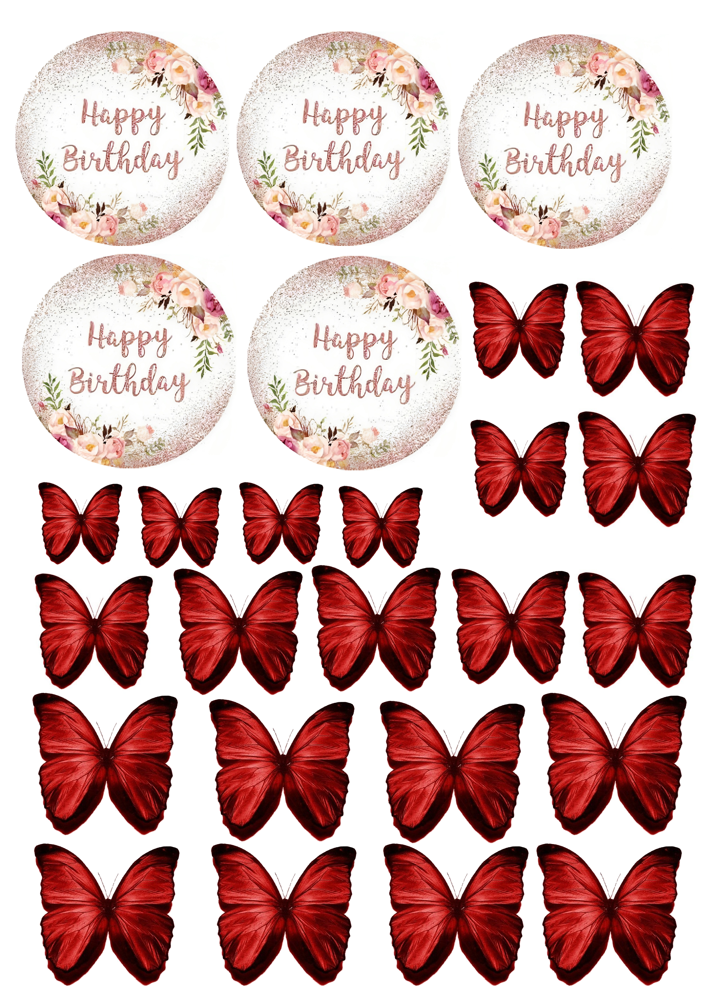 Happy Birthday cake topper