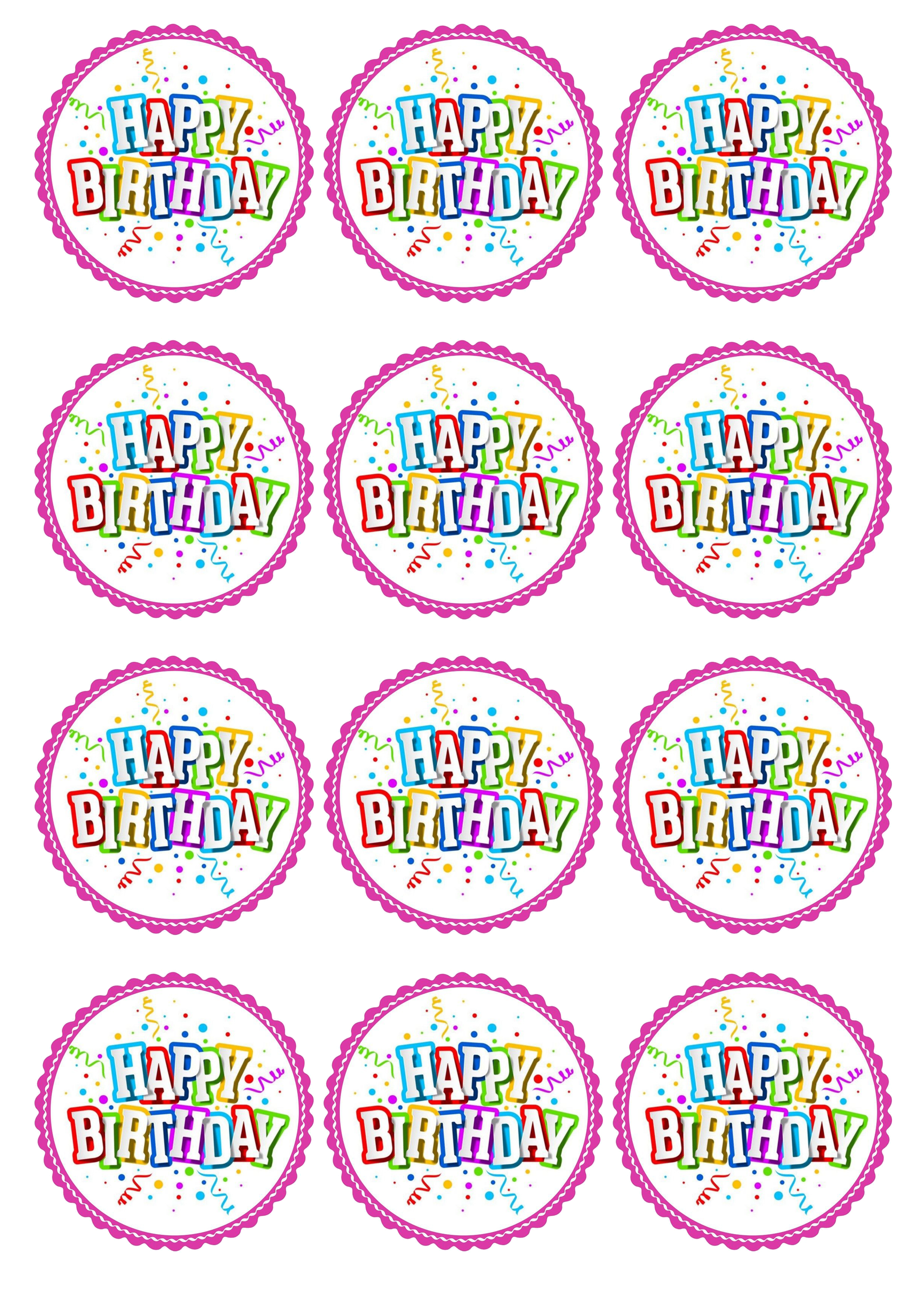 Happy Birthday cake topper