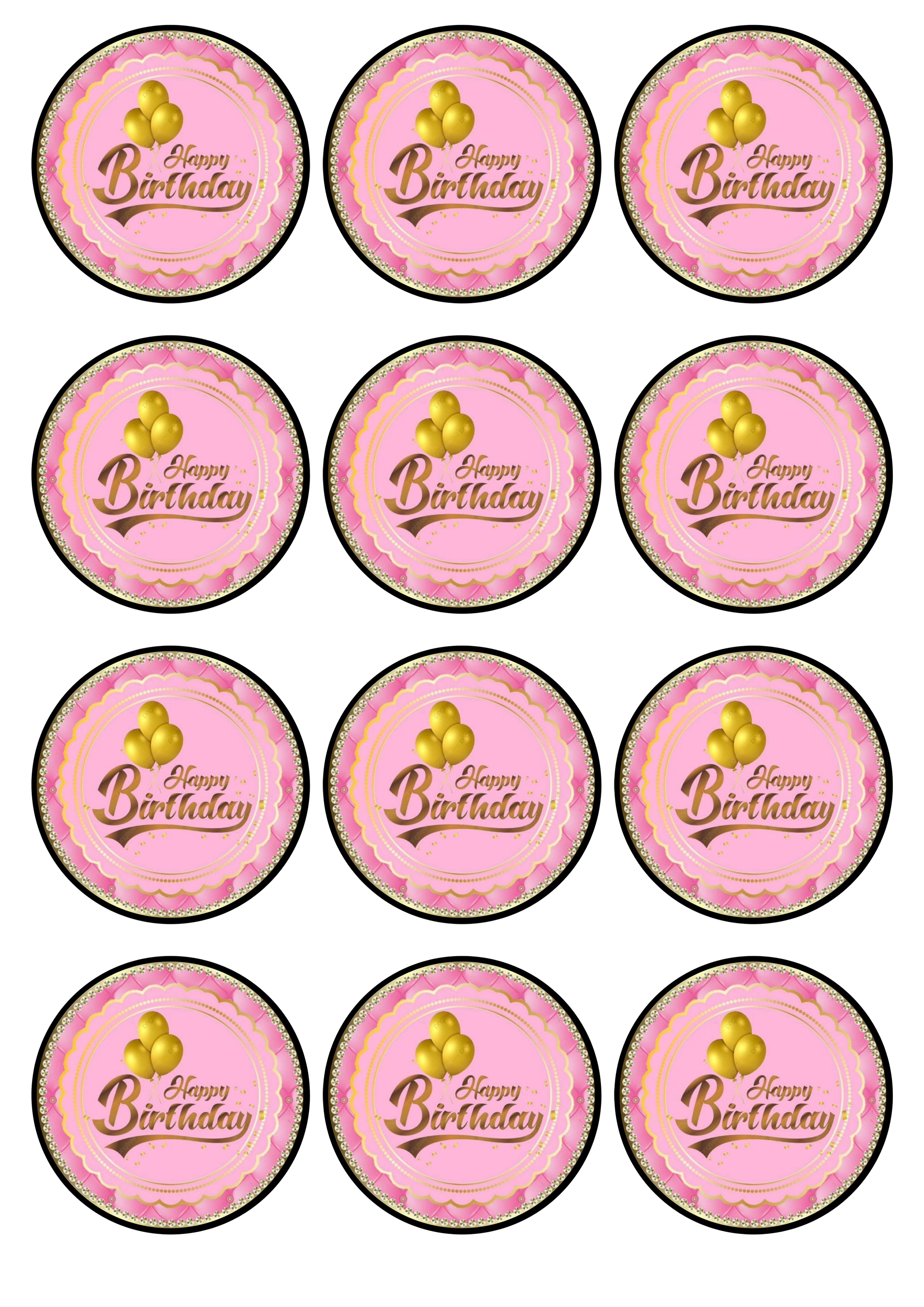 Happy Birthday cake topper