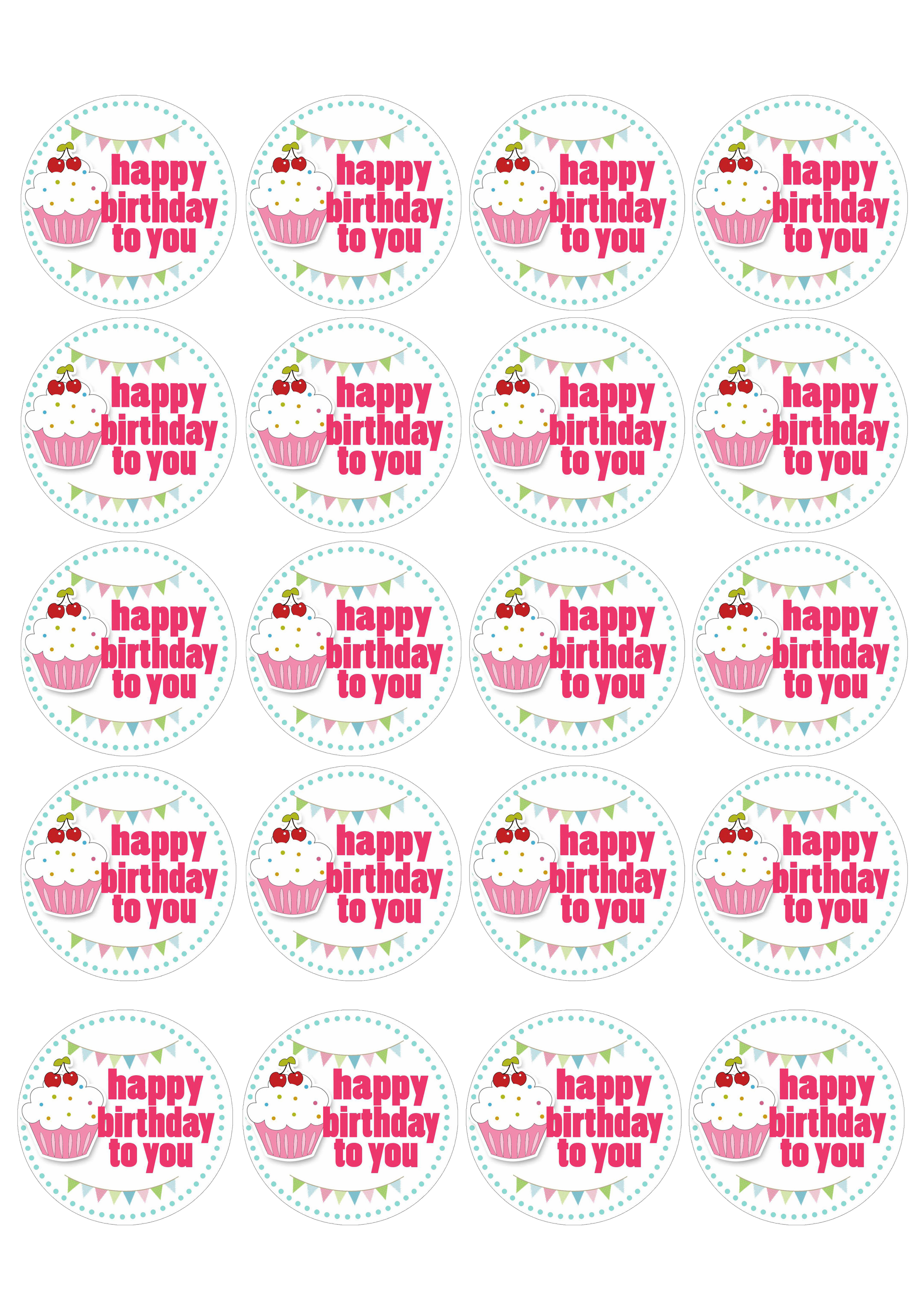 Happy Birthday cake topper