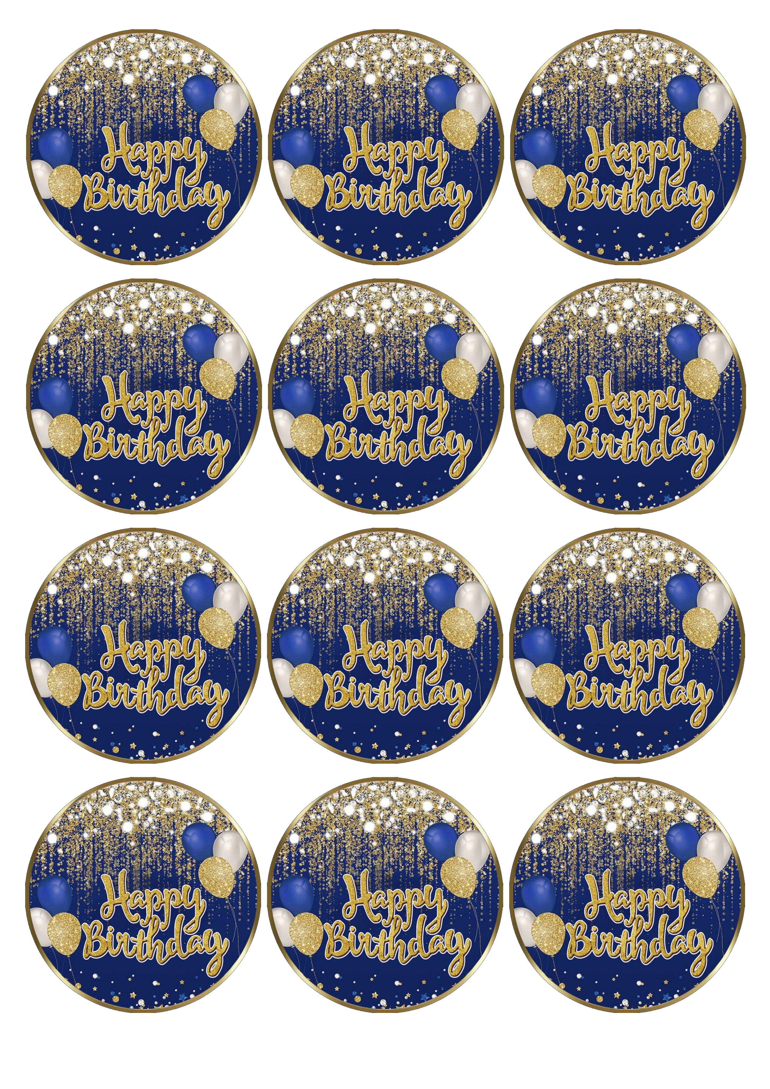 Happy Birthday cake topper