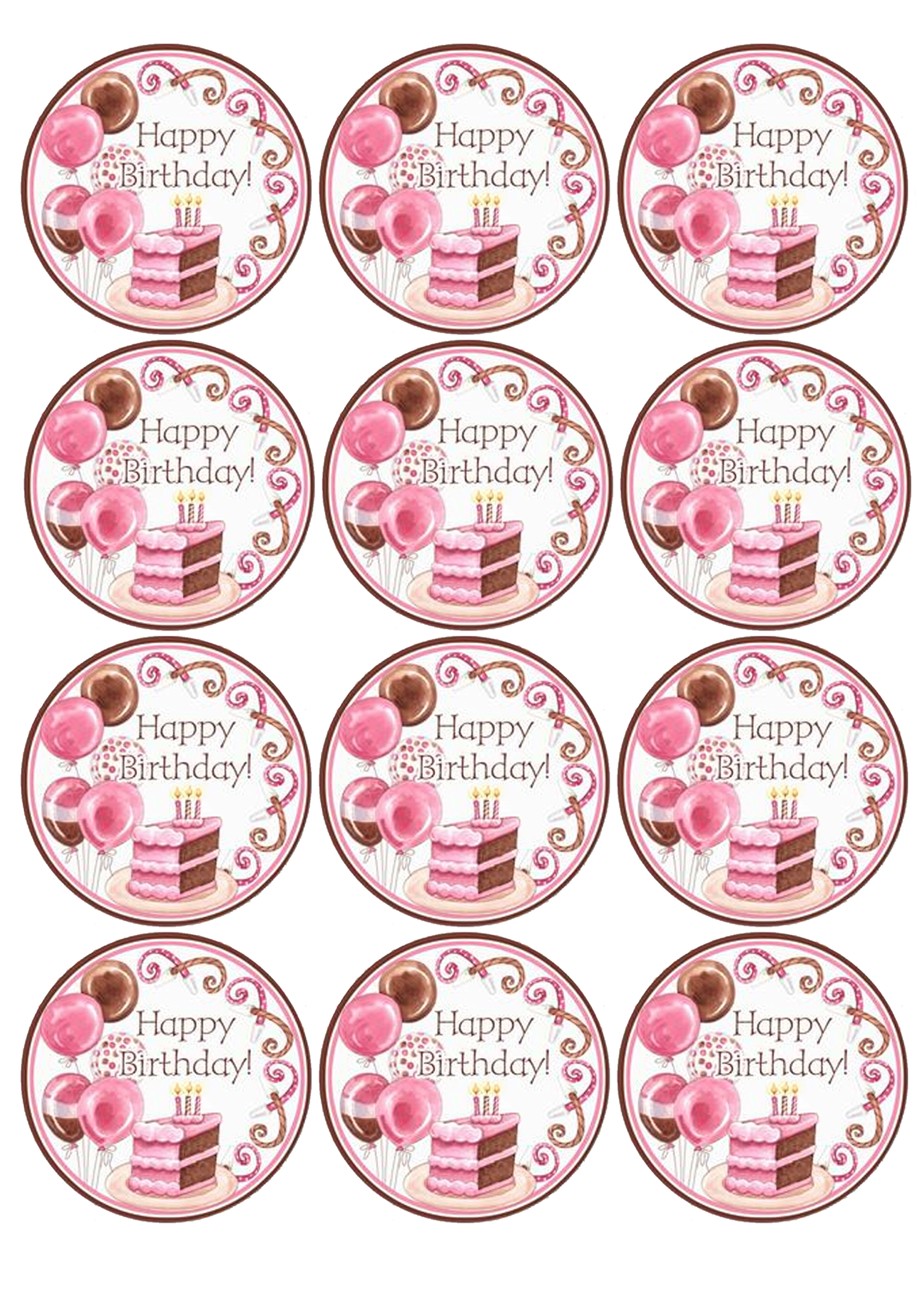 Happy Birthday cake topper