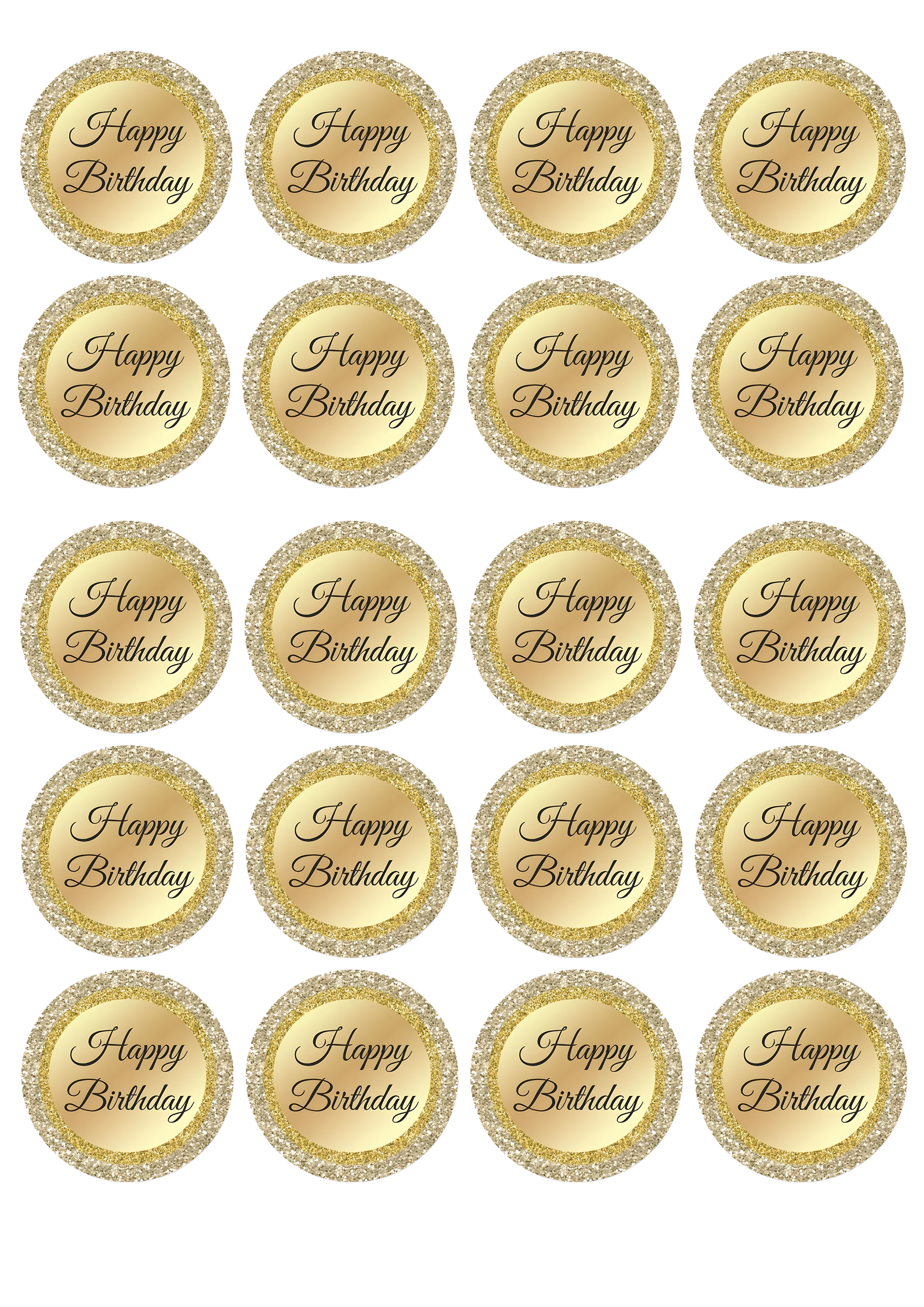 Happy Birthday cake topper