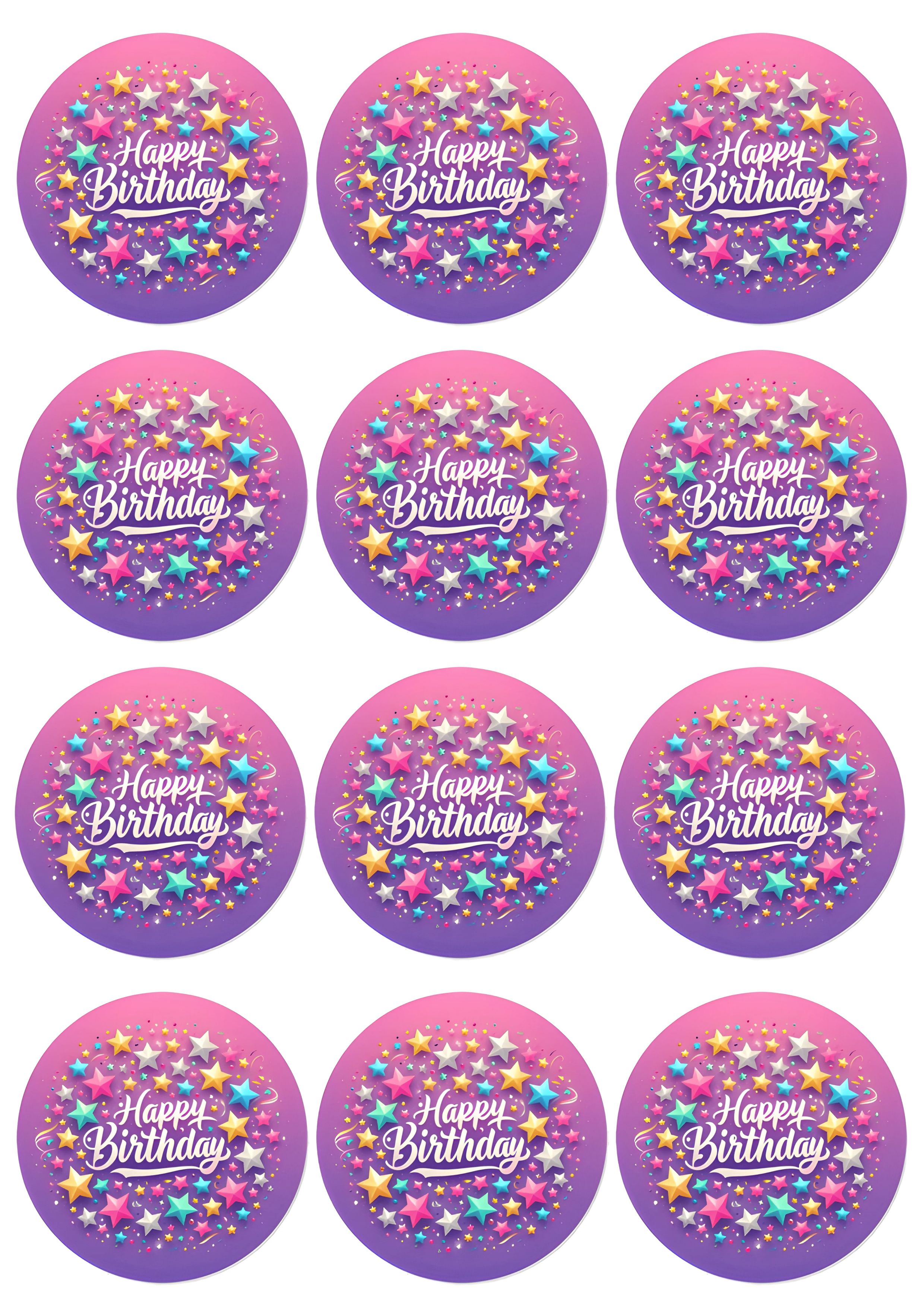 Happy Birthday cake topper