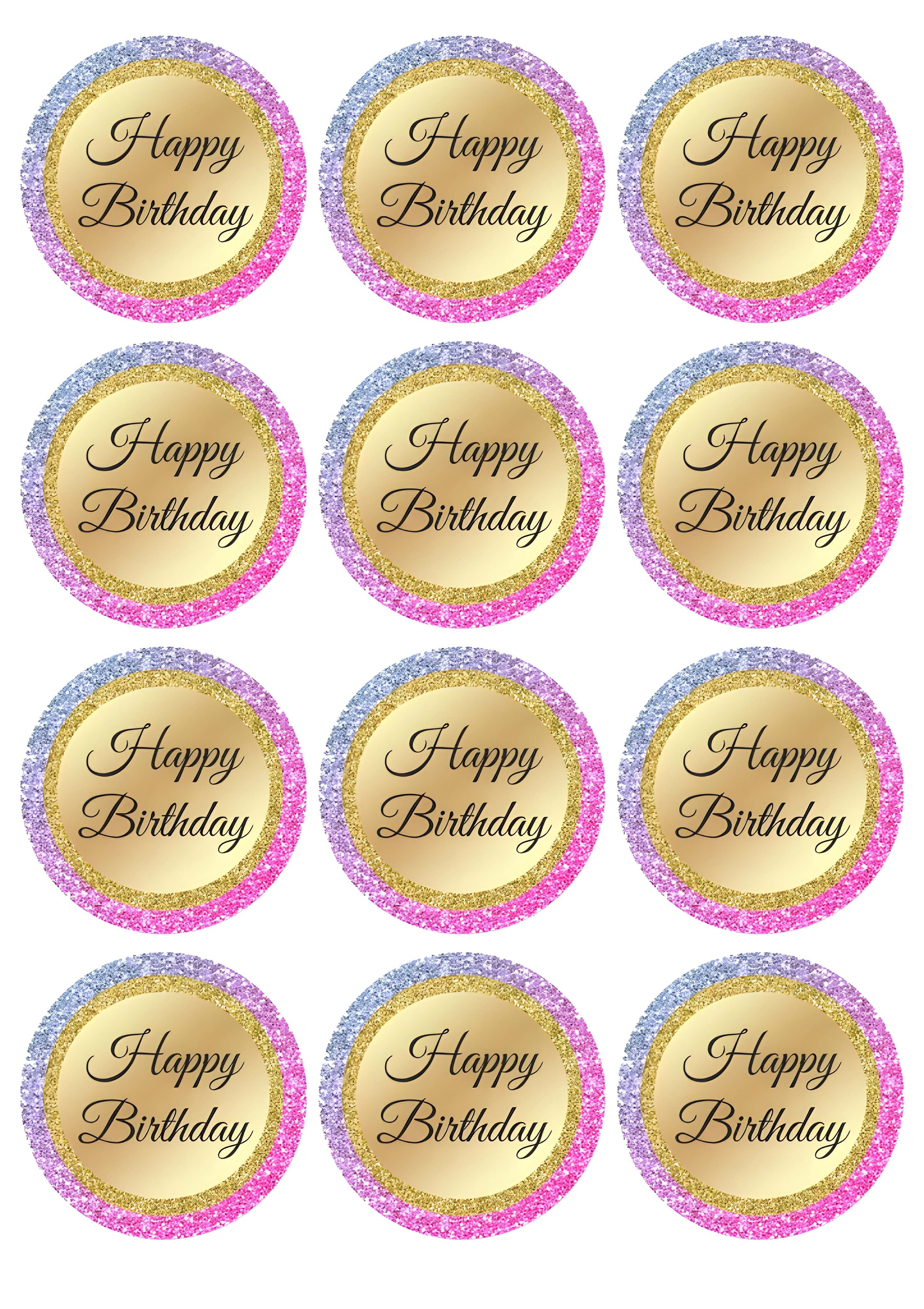 Happy Birthday cake topper