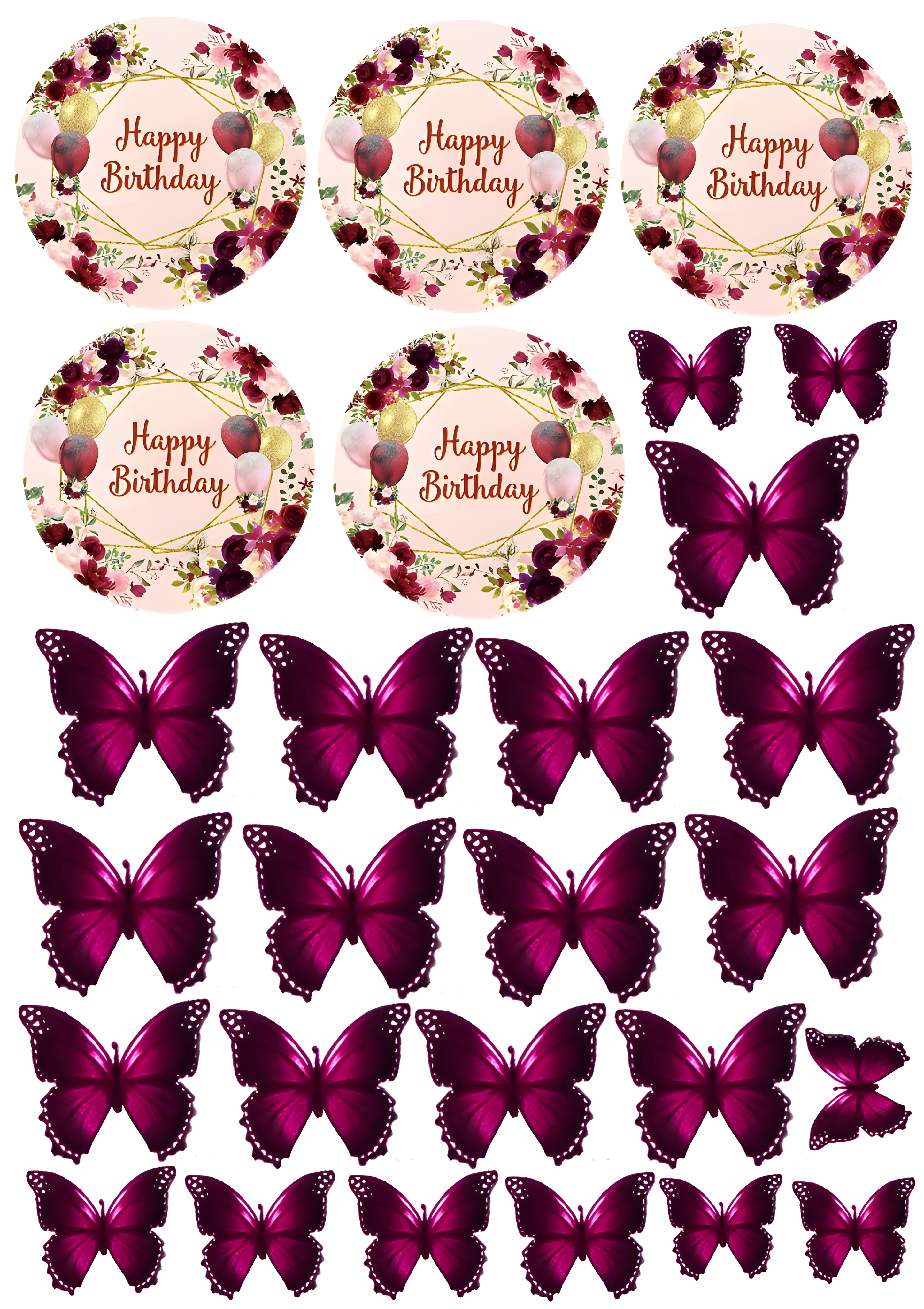 Happy Birthday cake topper