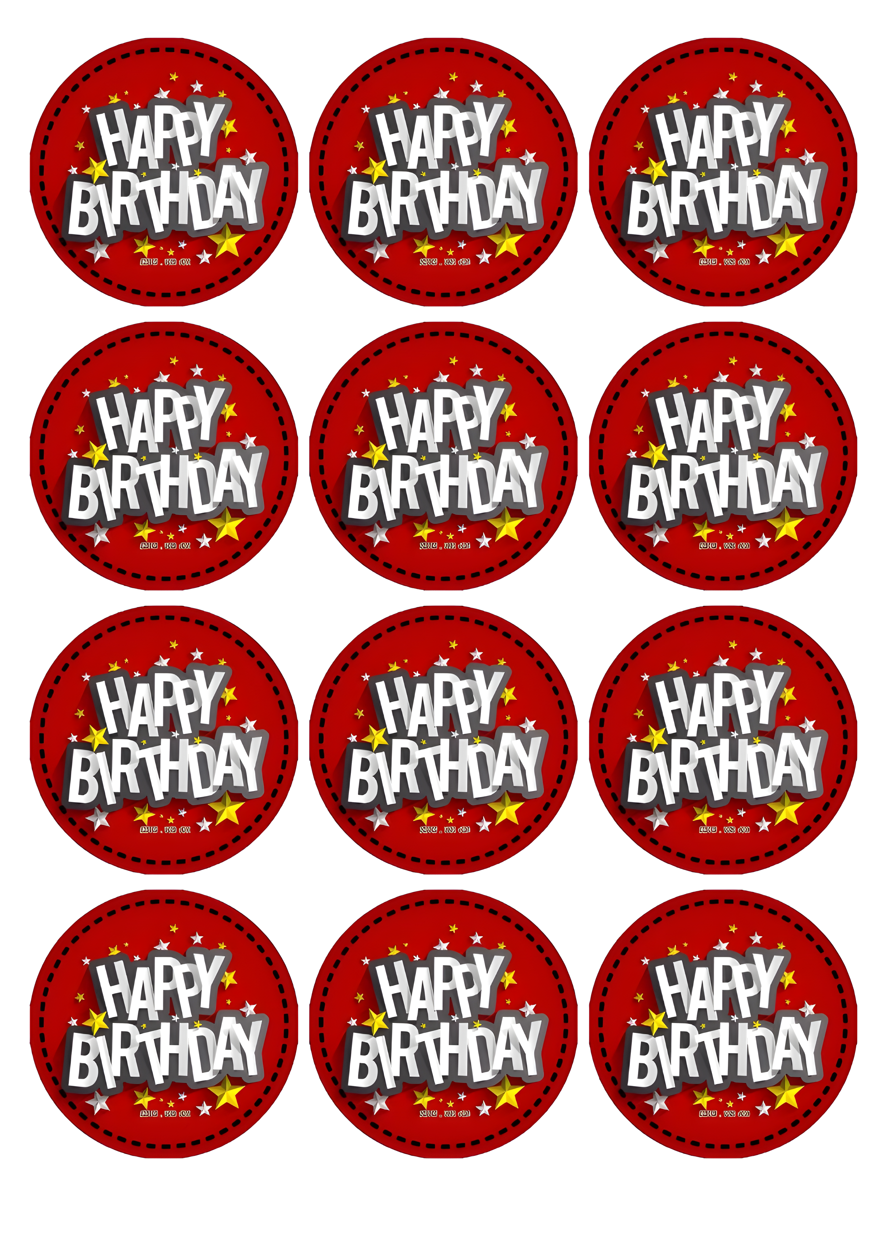 Happy Birthday cake topper