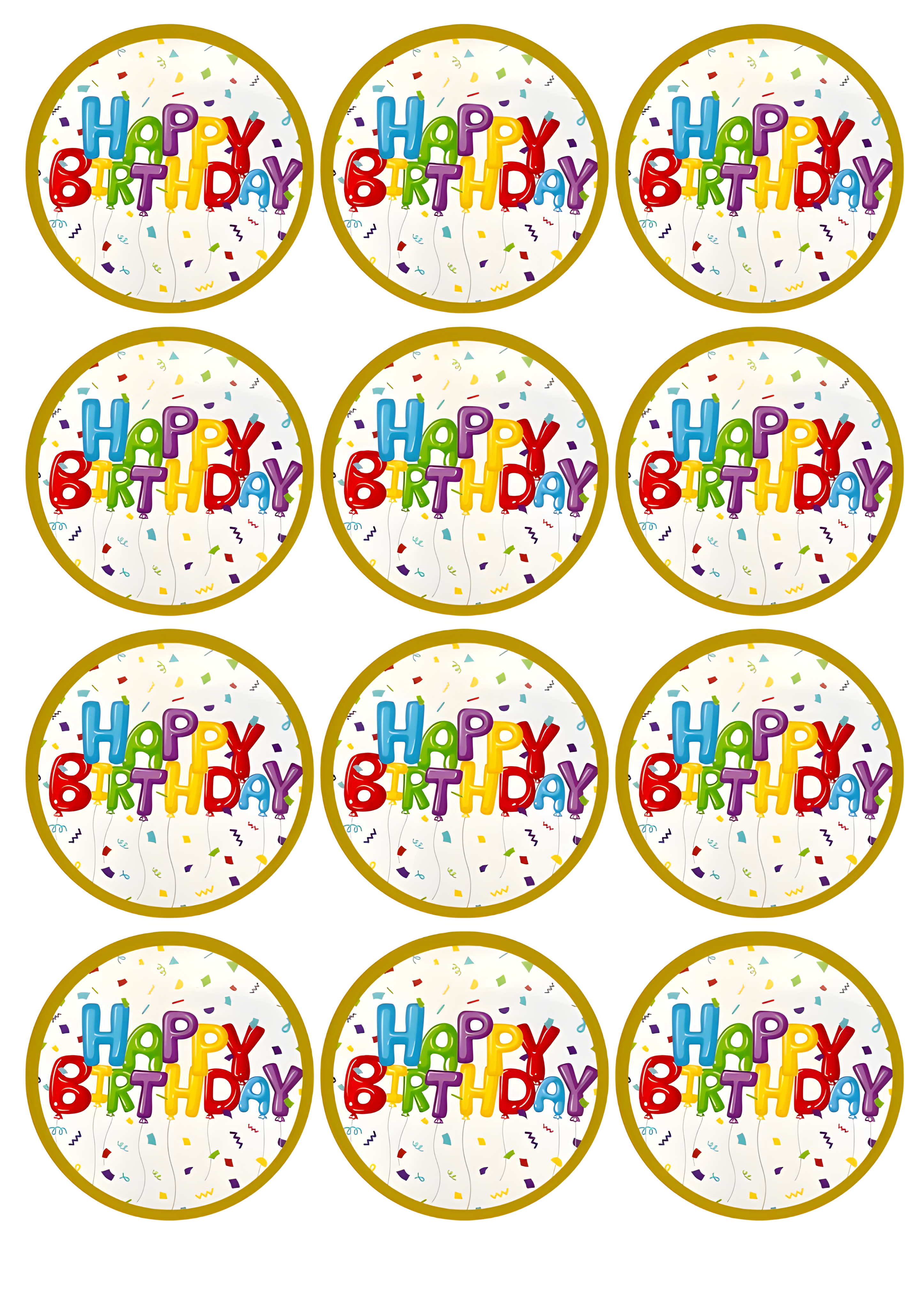 Happy Birthday cake topper