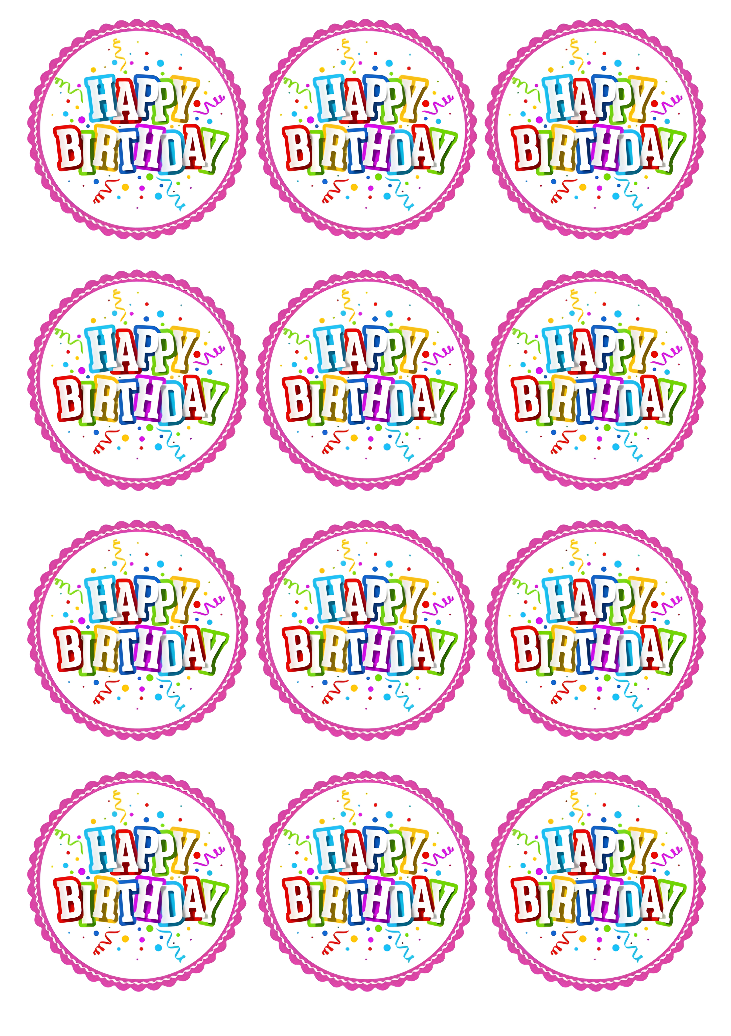 Happy Birthday cake topper