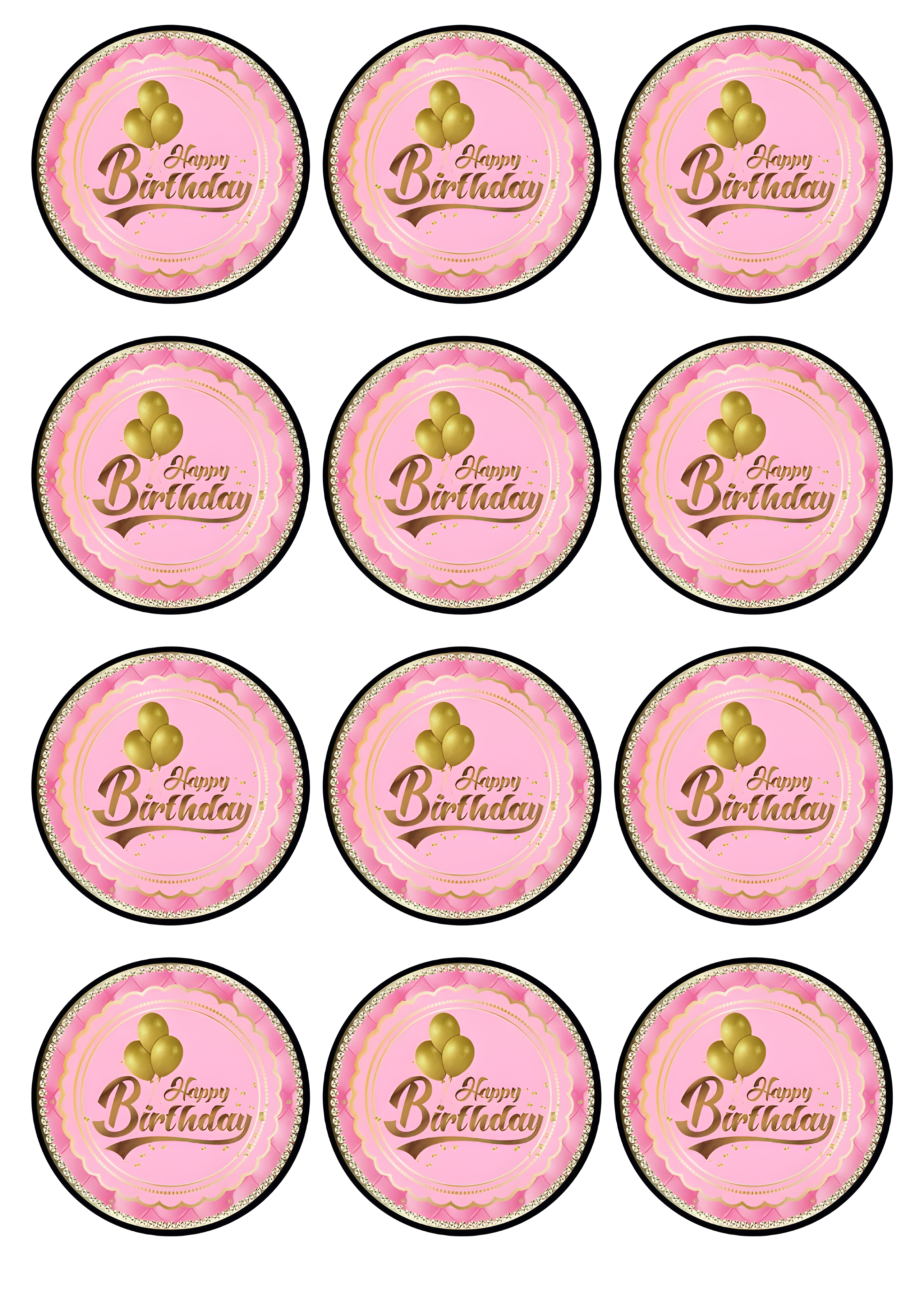 Happy Birthday cake topper