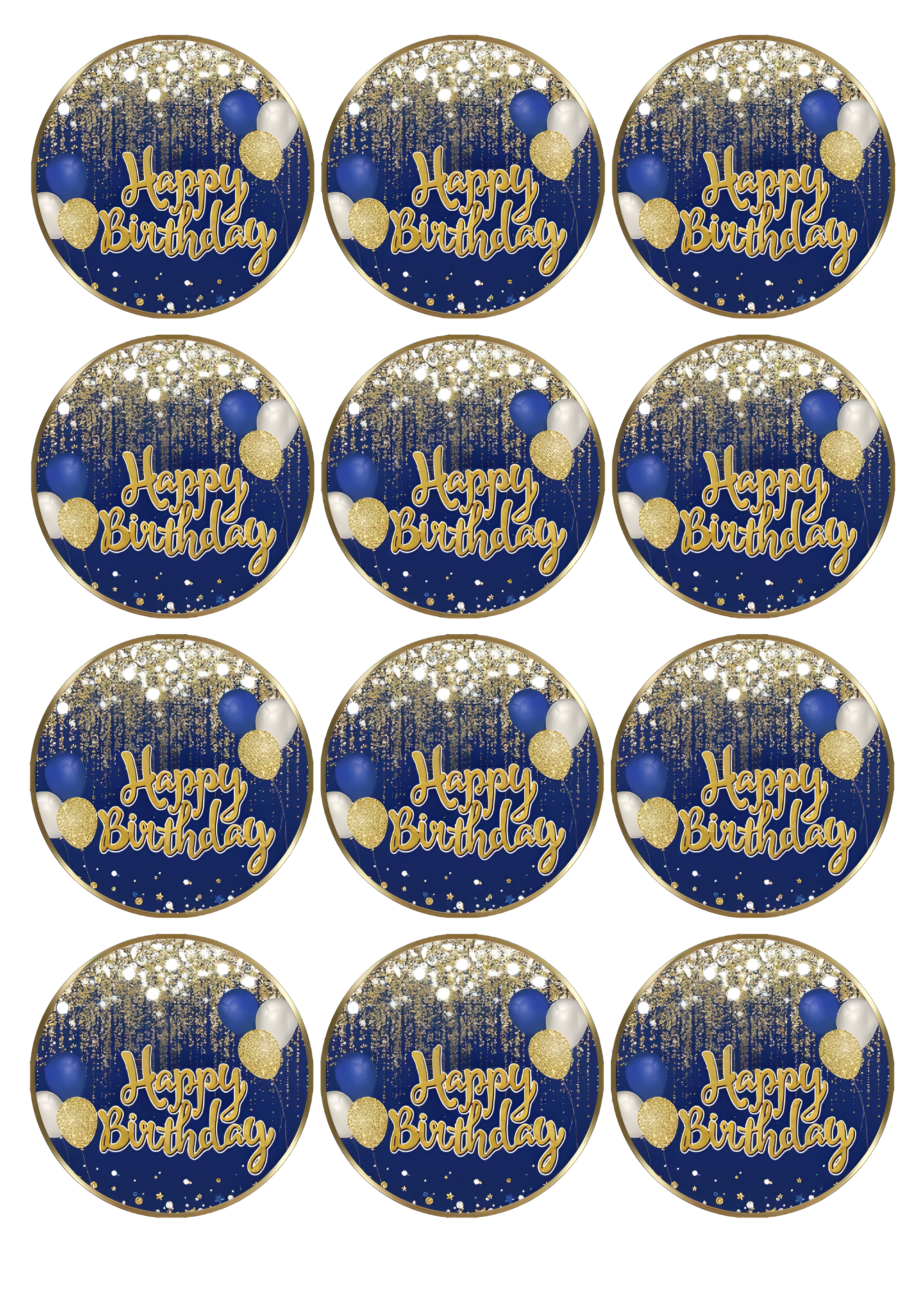 Happy Birthday cake topper