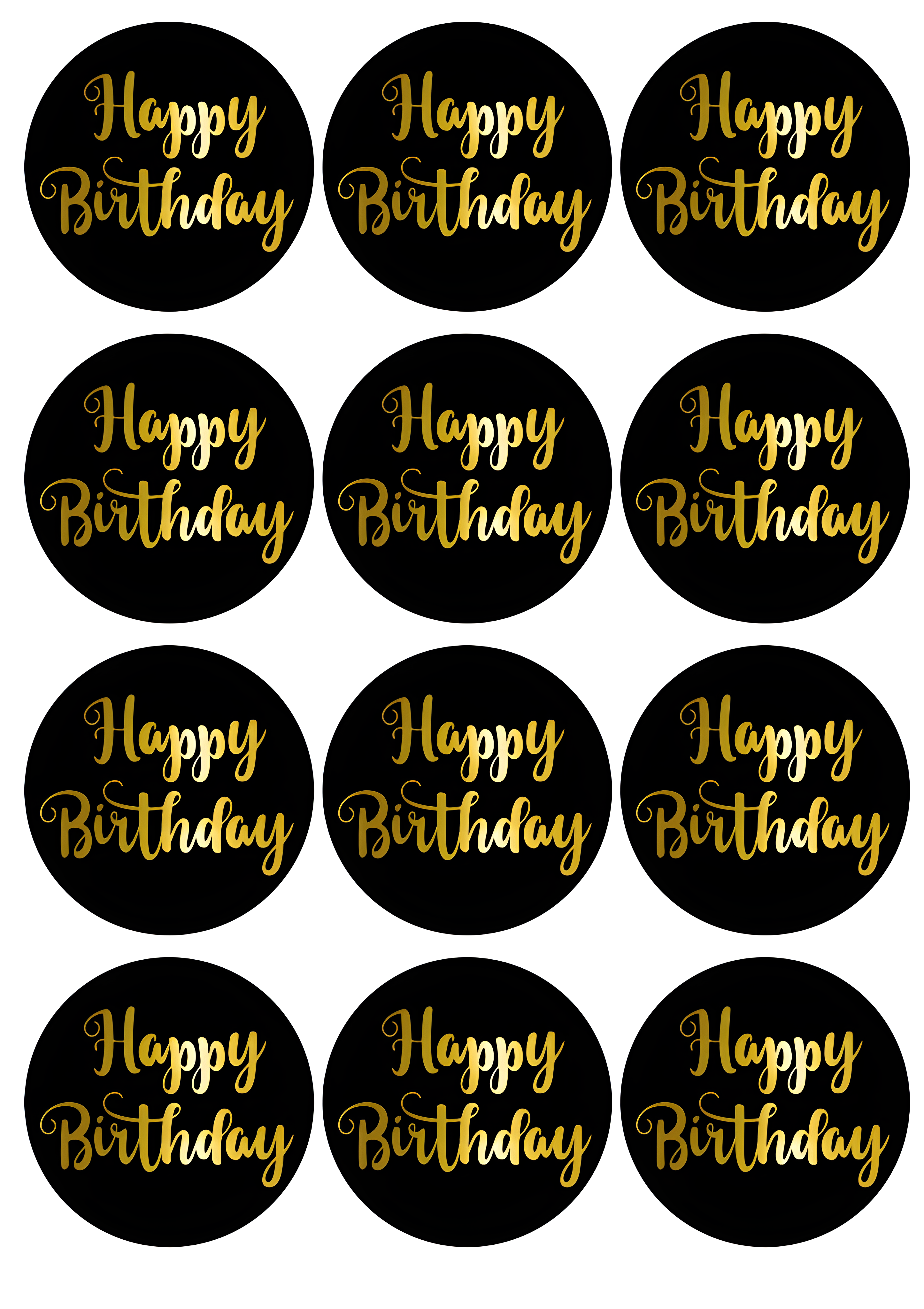 Happy Birthday cake topper