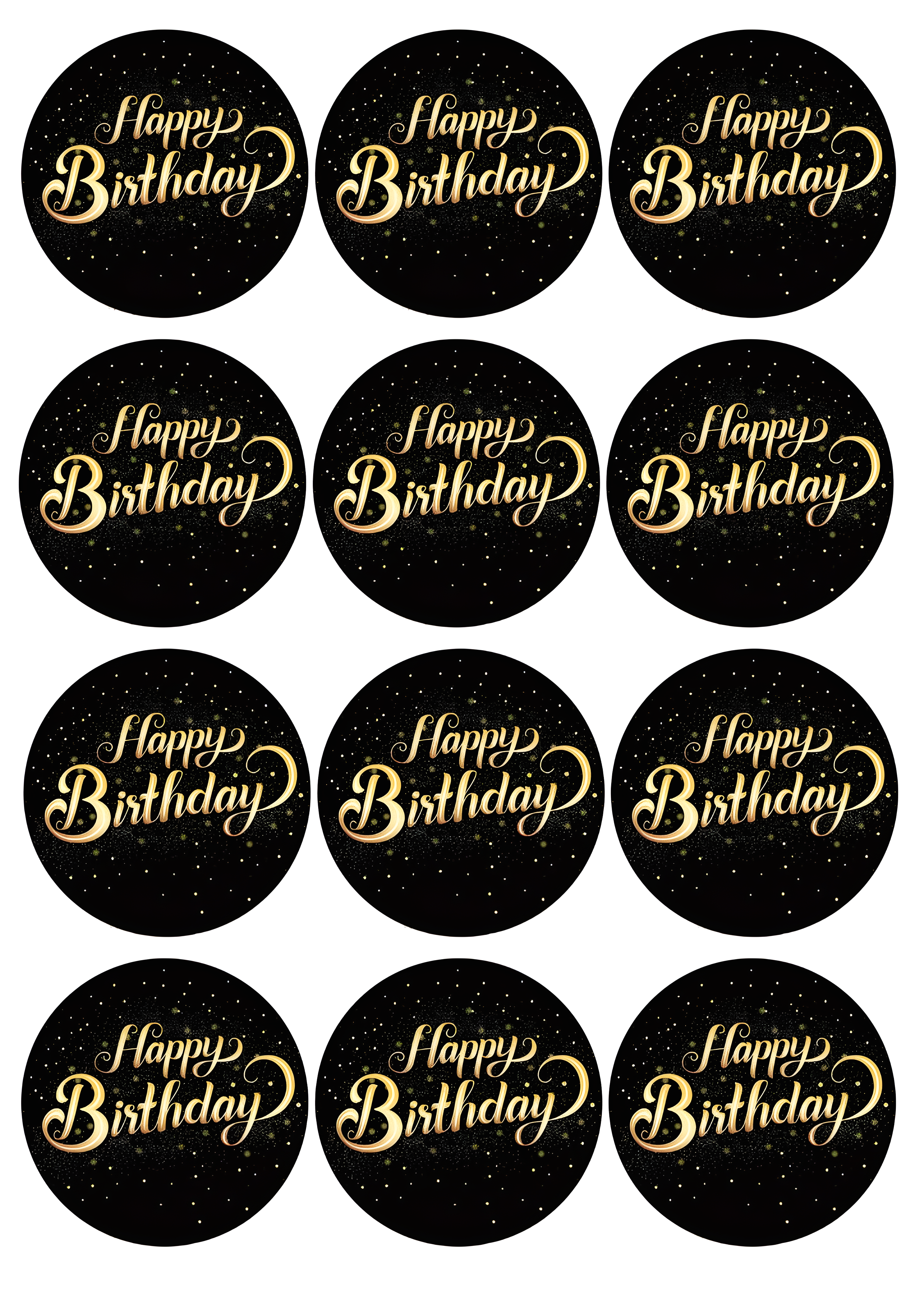 Happy Birthday cake topper