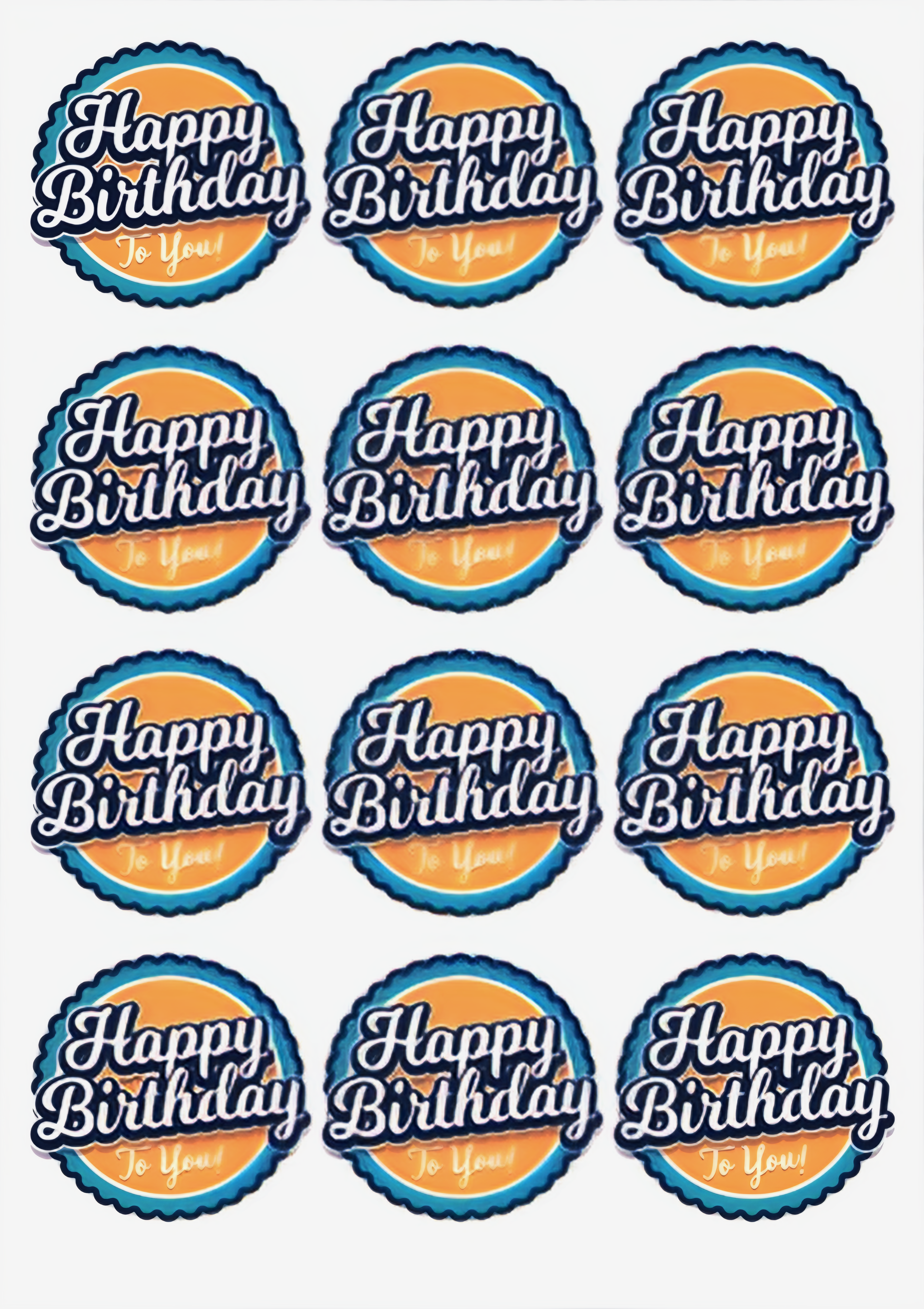 Happy Birthday cake topper