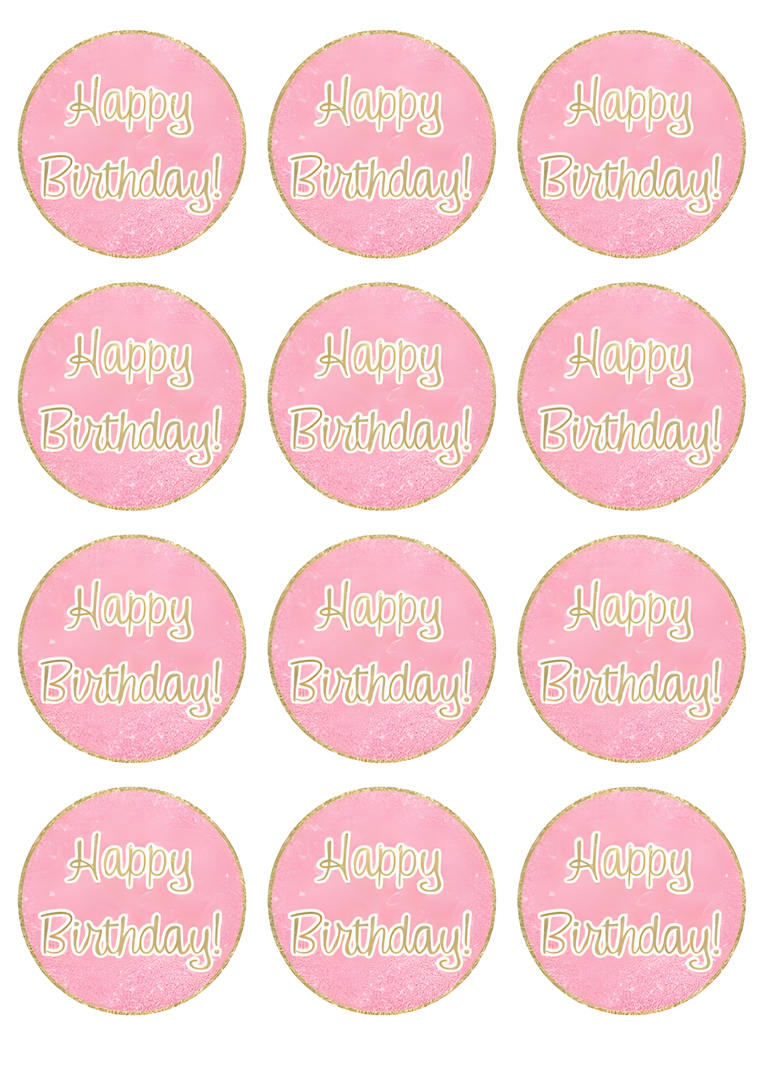 Happy Birthday cake topper