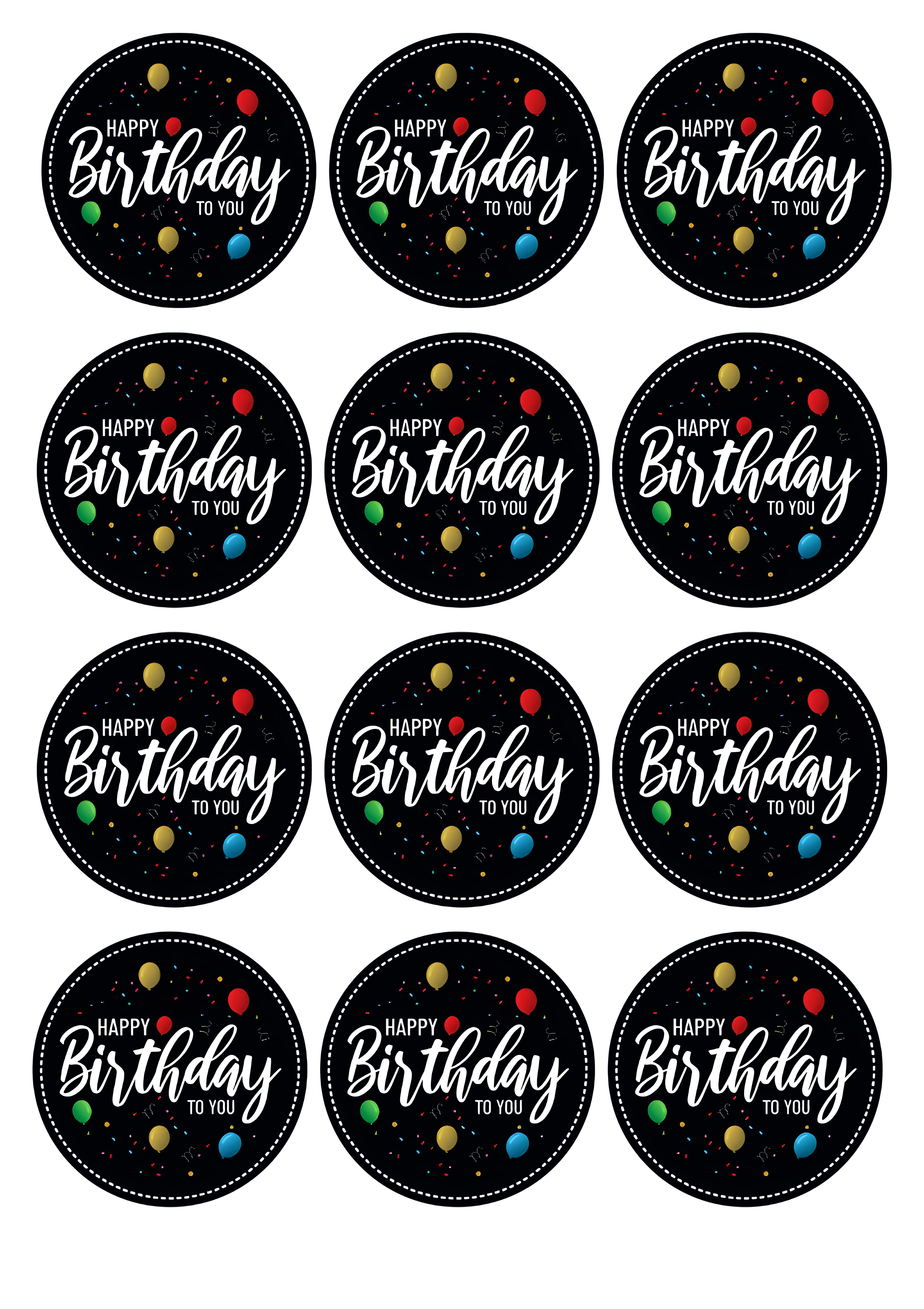 Happy Birthday cake topper