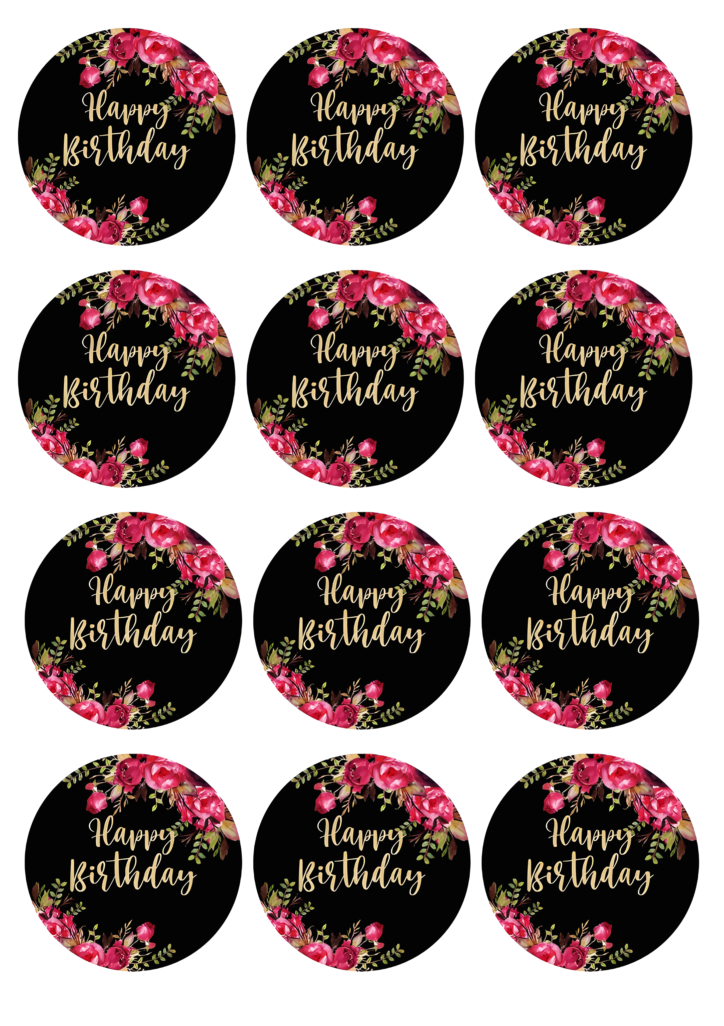 Happy Birthday cake topper