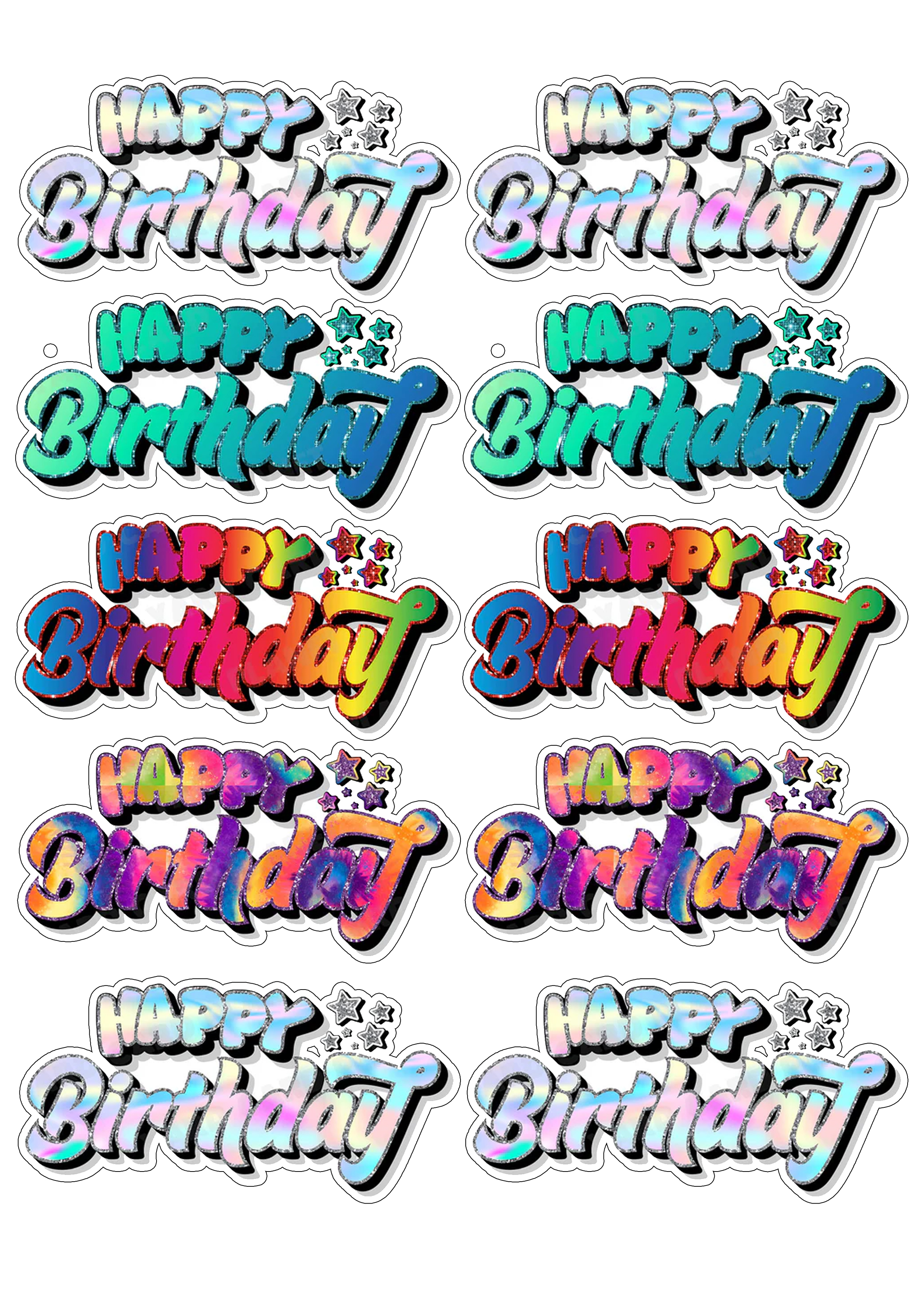 Happy Birthday cake topper