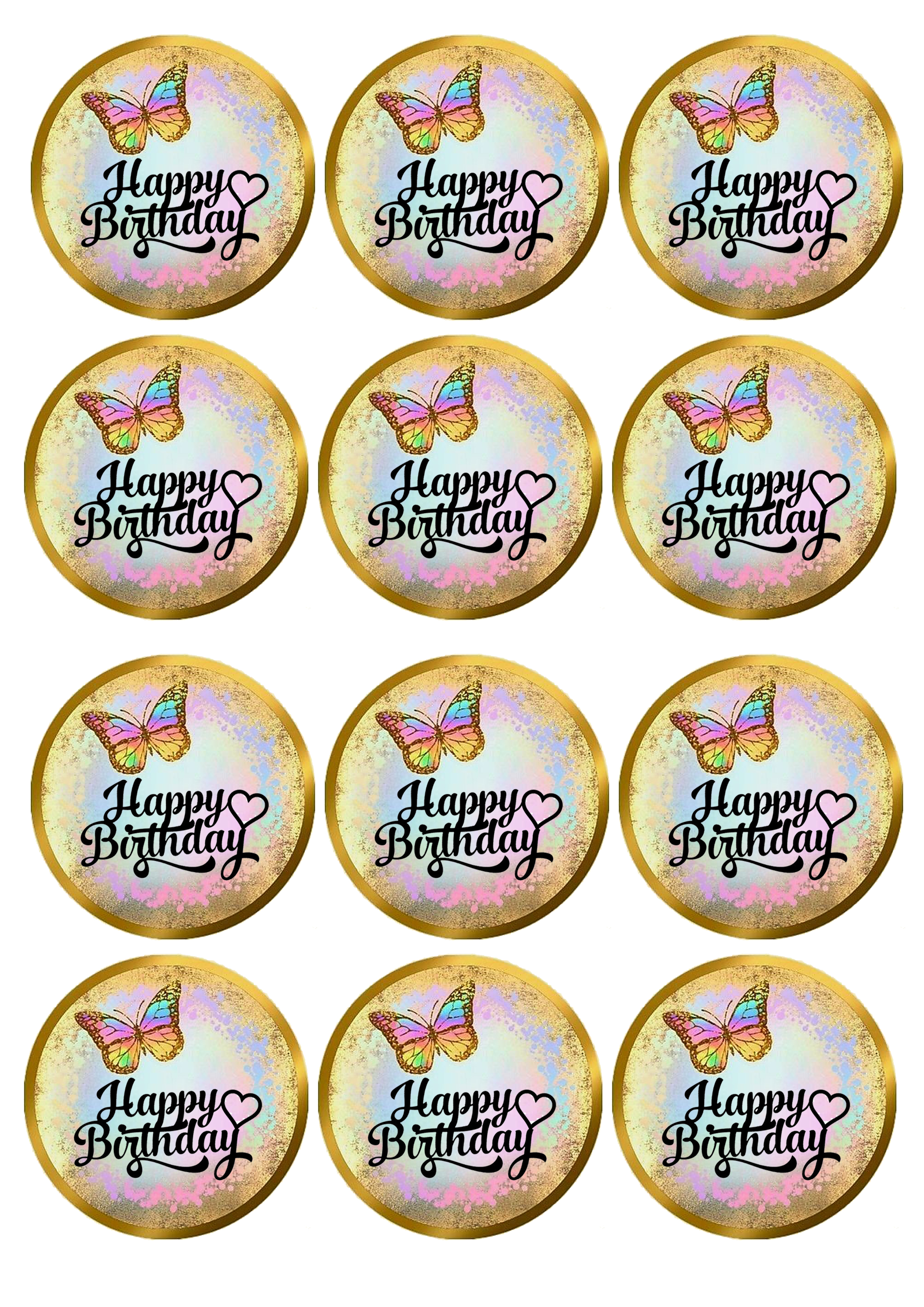 Happy Birthday cake topper