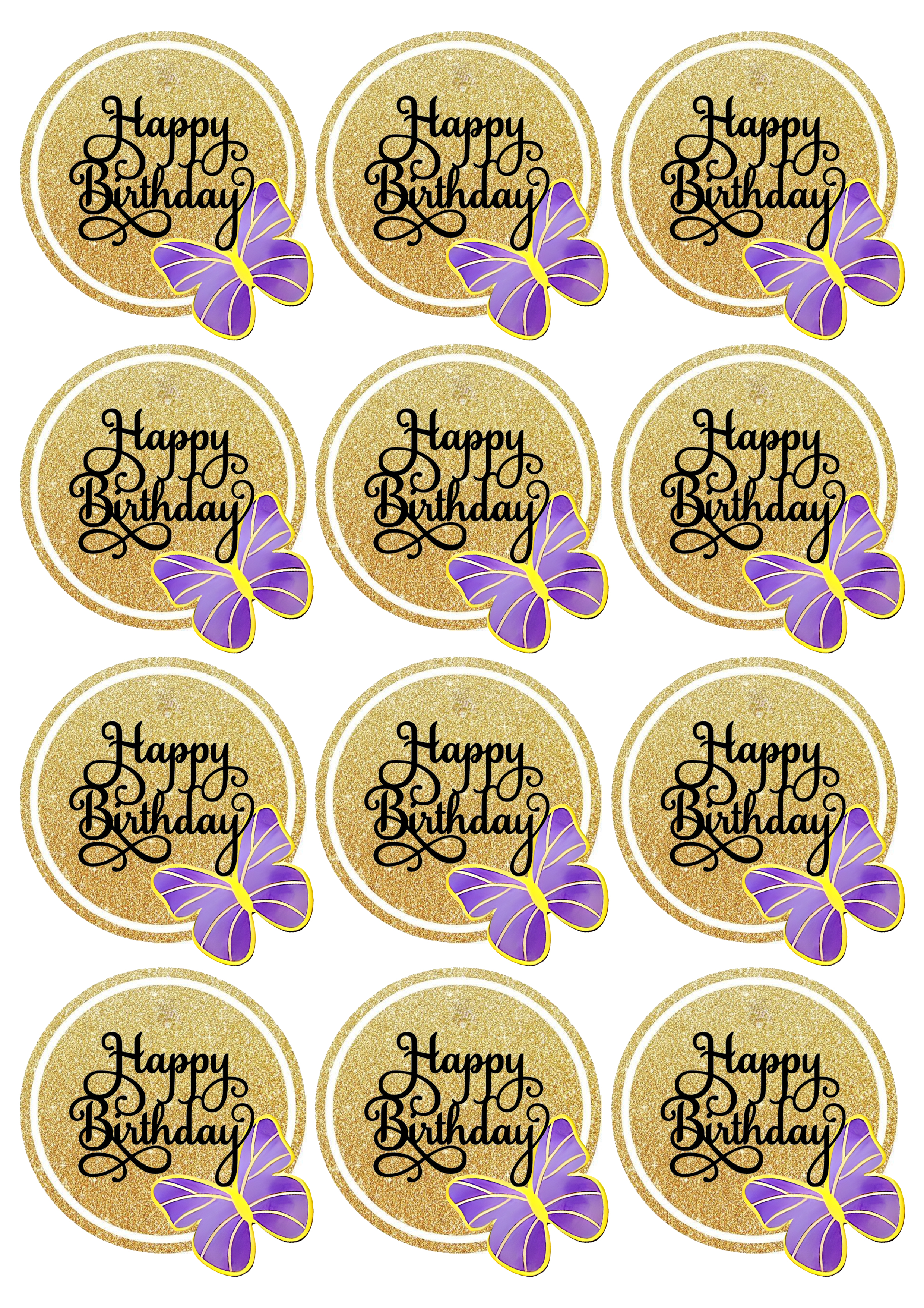 Happy Birthday cake topper