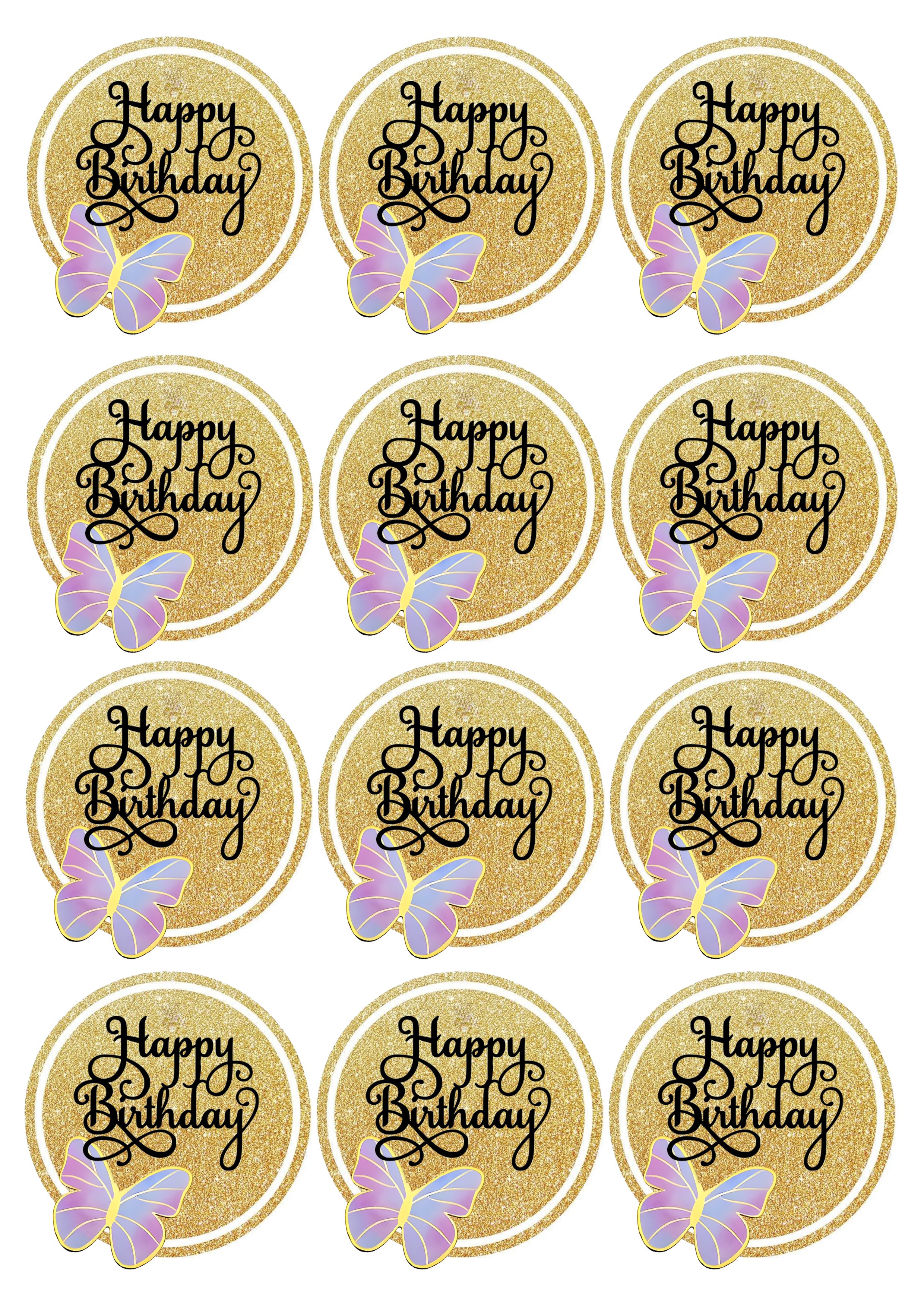 Happy Birthday cake topper