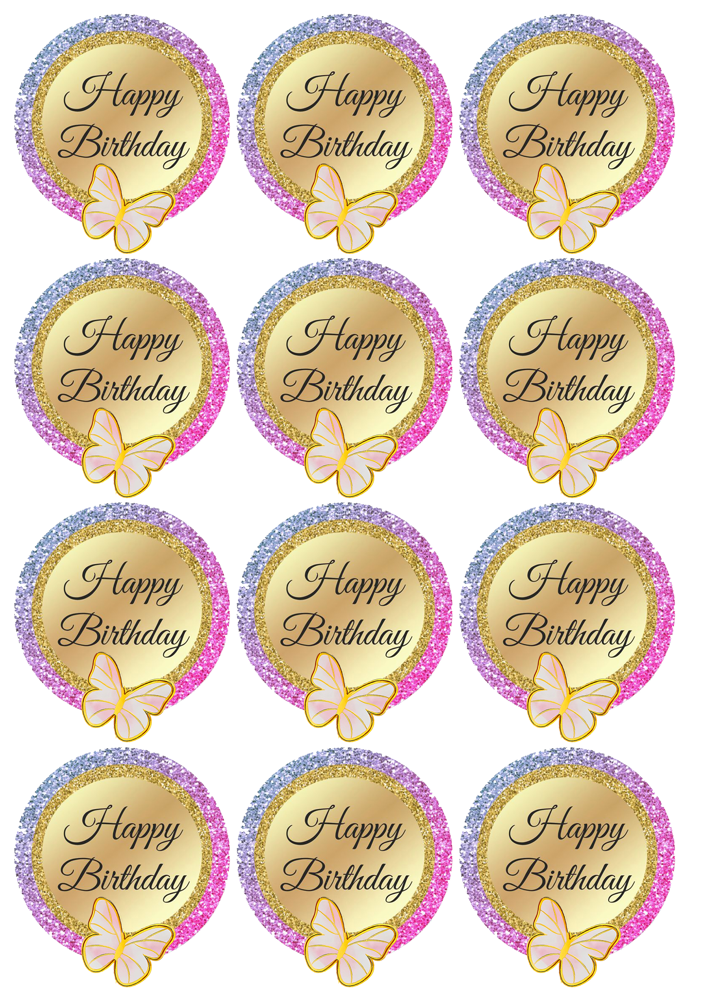 Happy Birthday cake topper