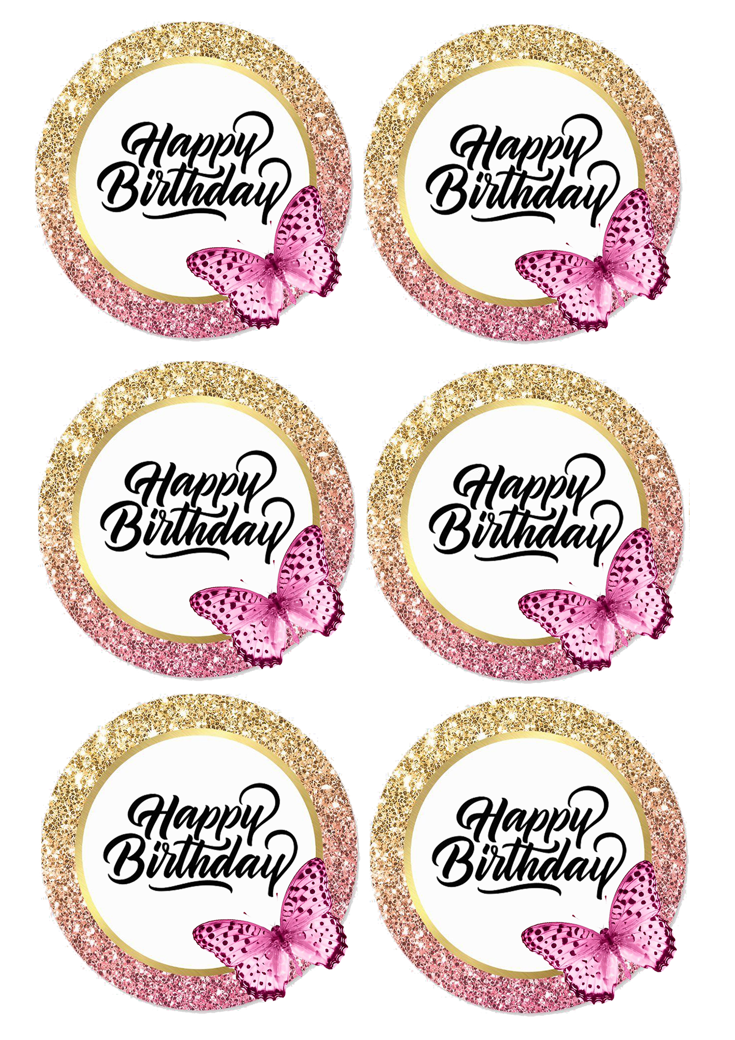 Happy Birthday cake topper