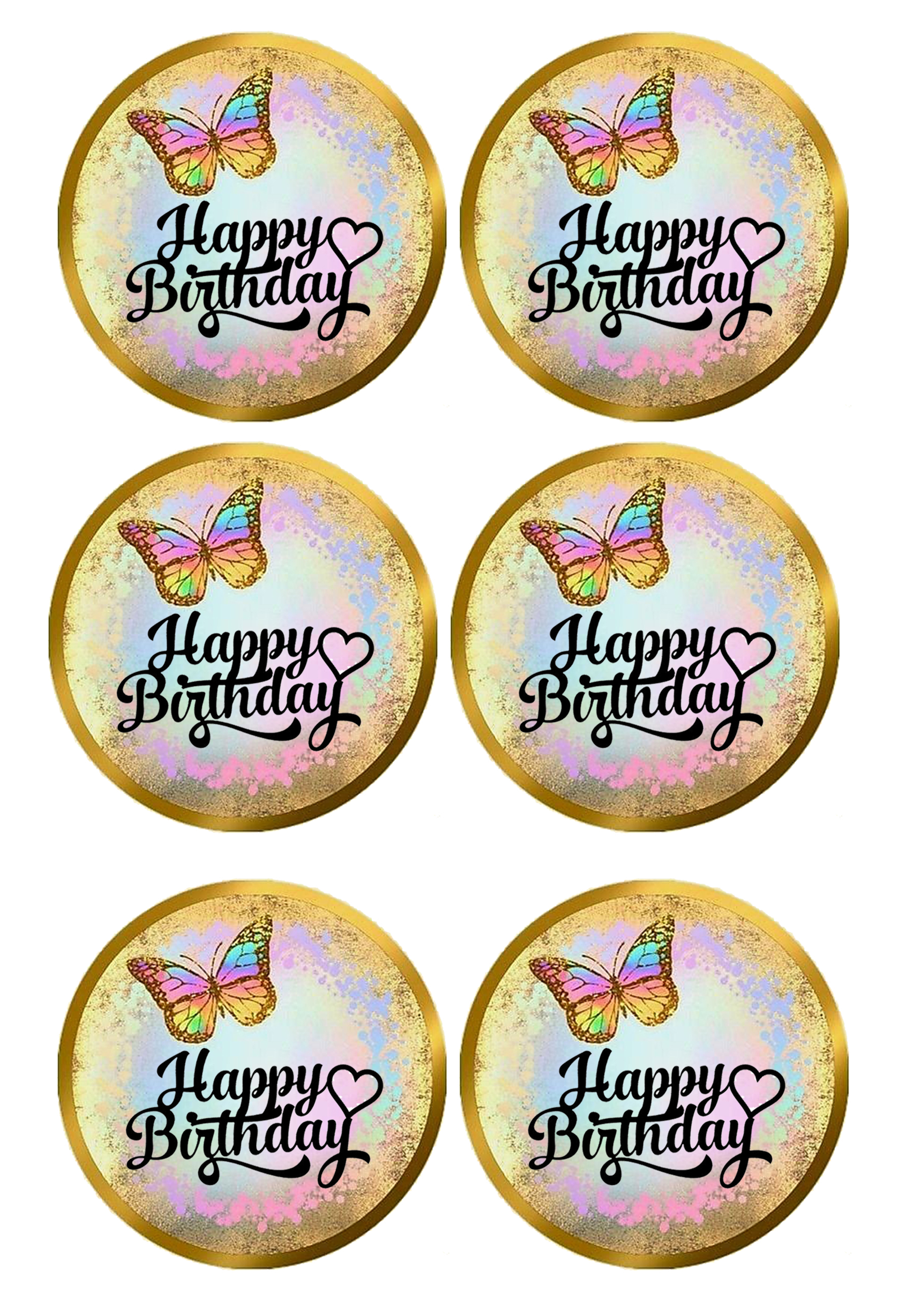 Happy Birthday cake topper