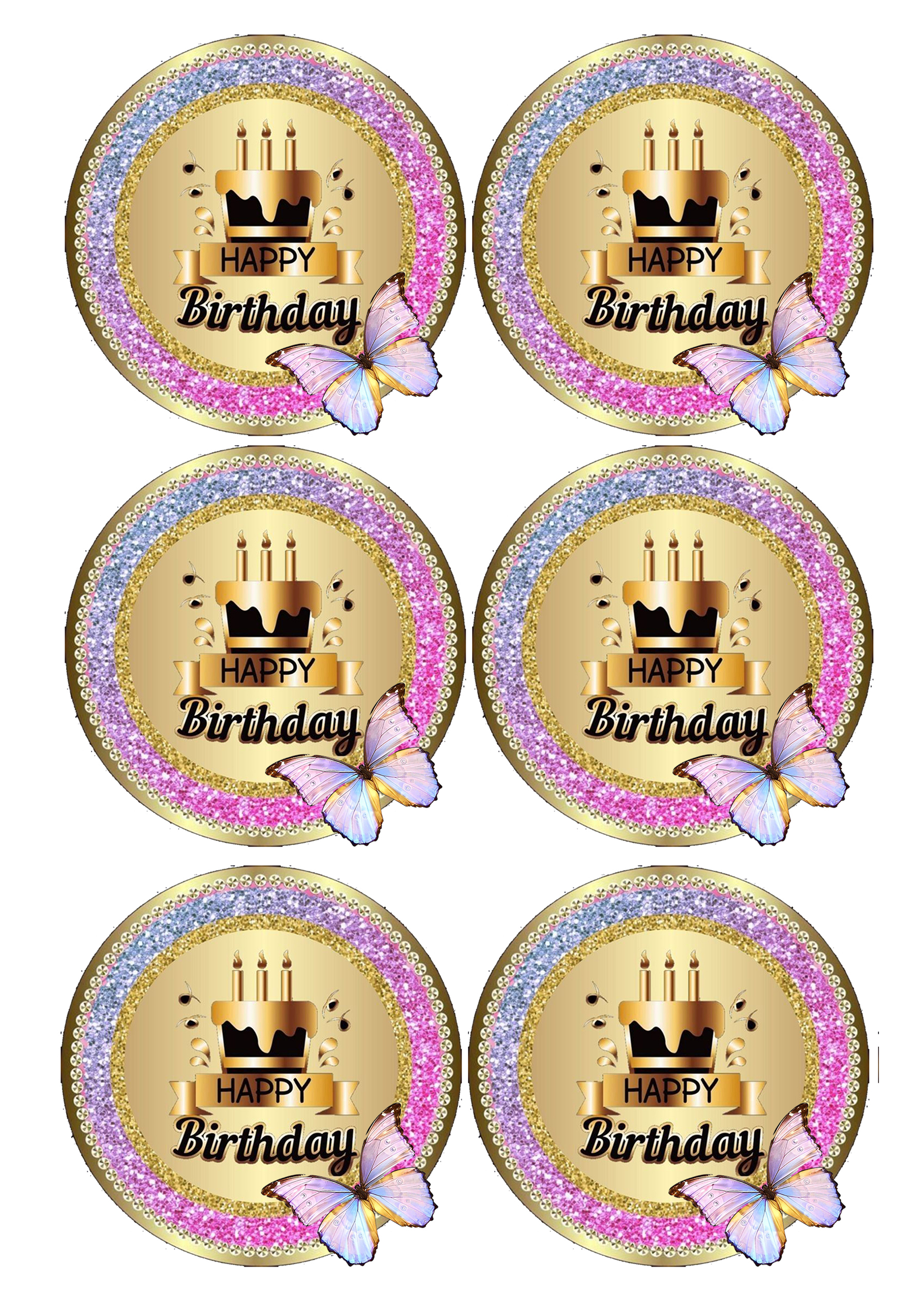 Happy Birthday cake topper