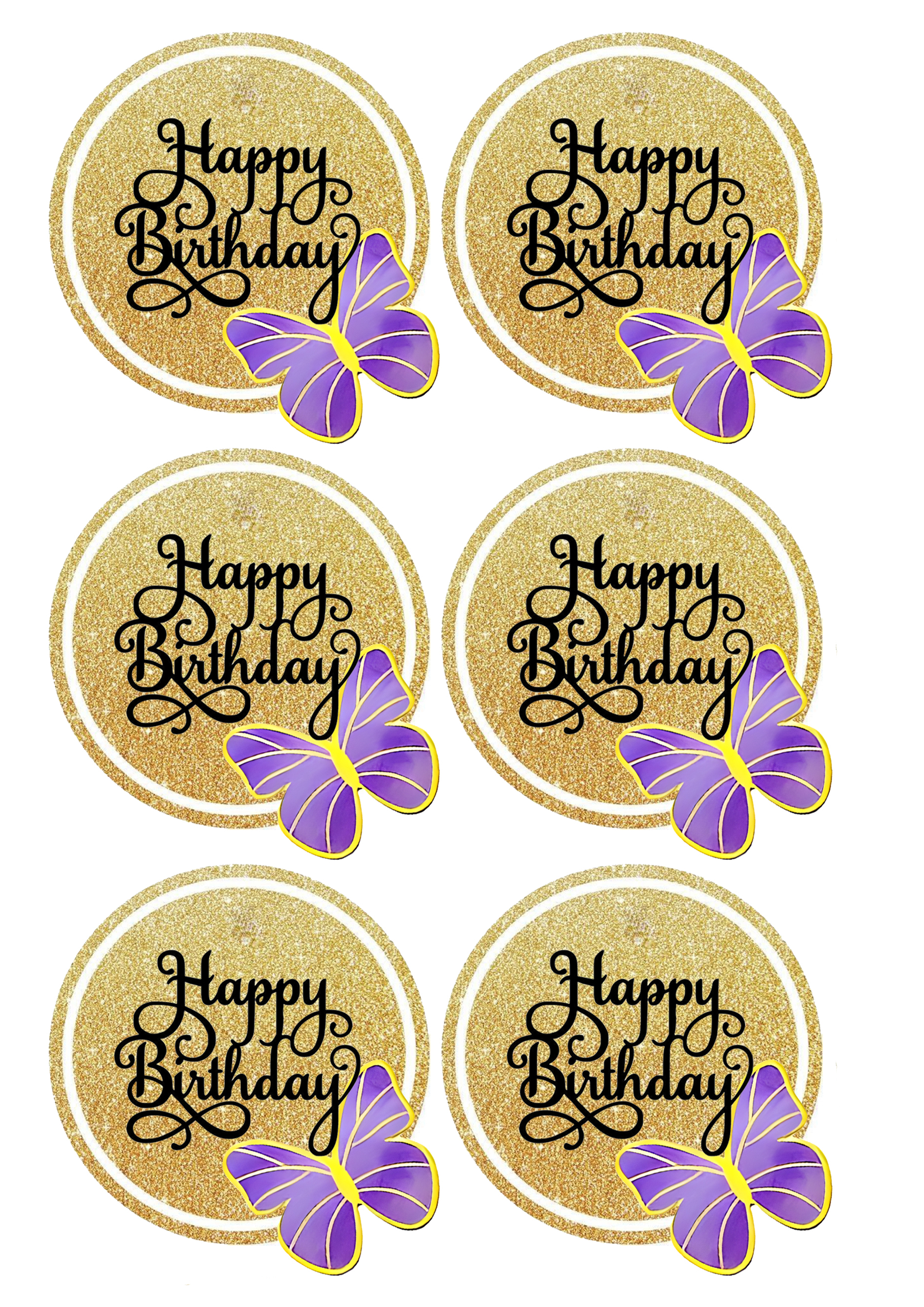 Happy Birthday cake topper