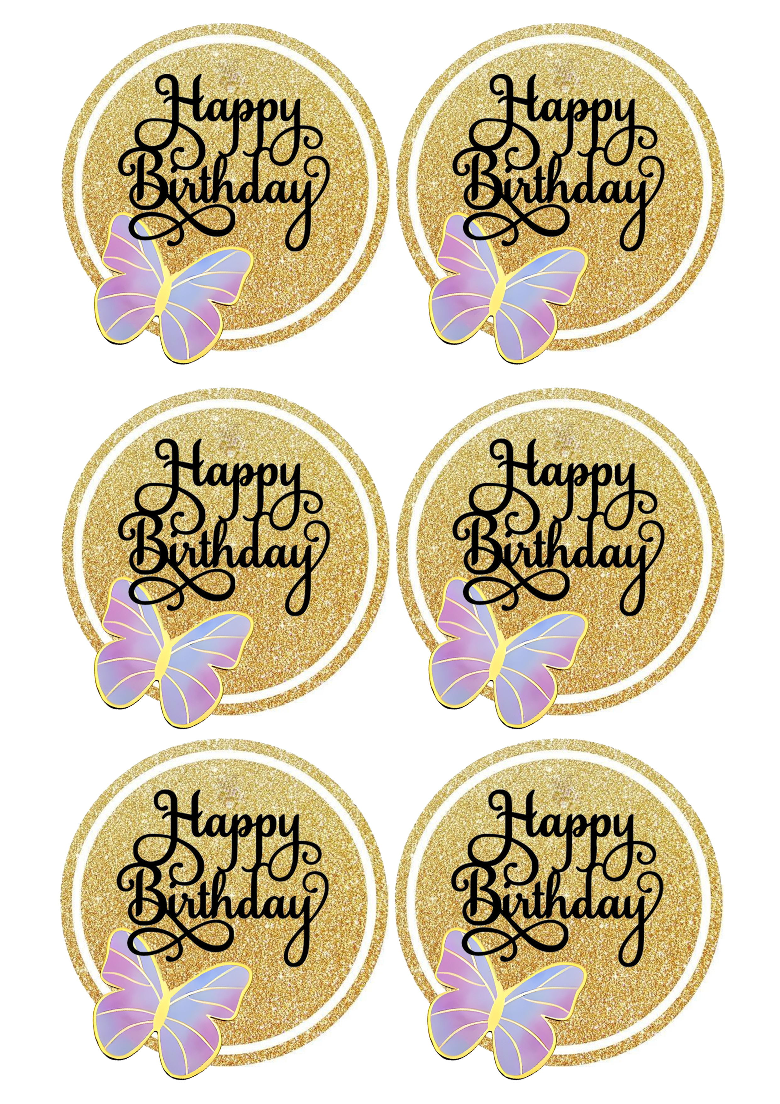 Happy Birthday cake topper