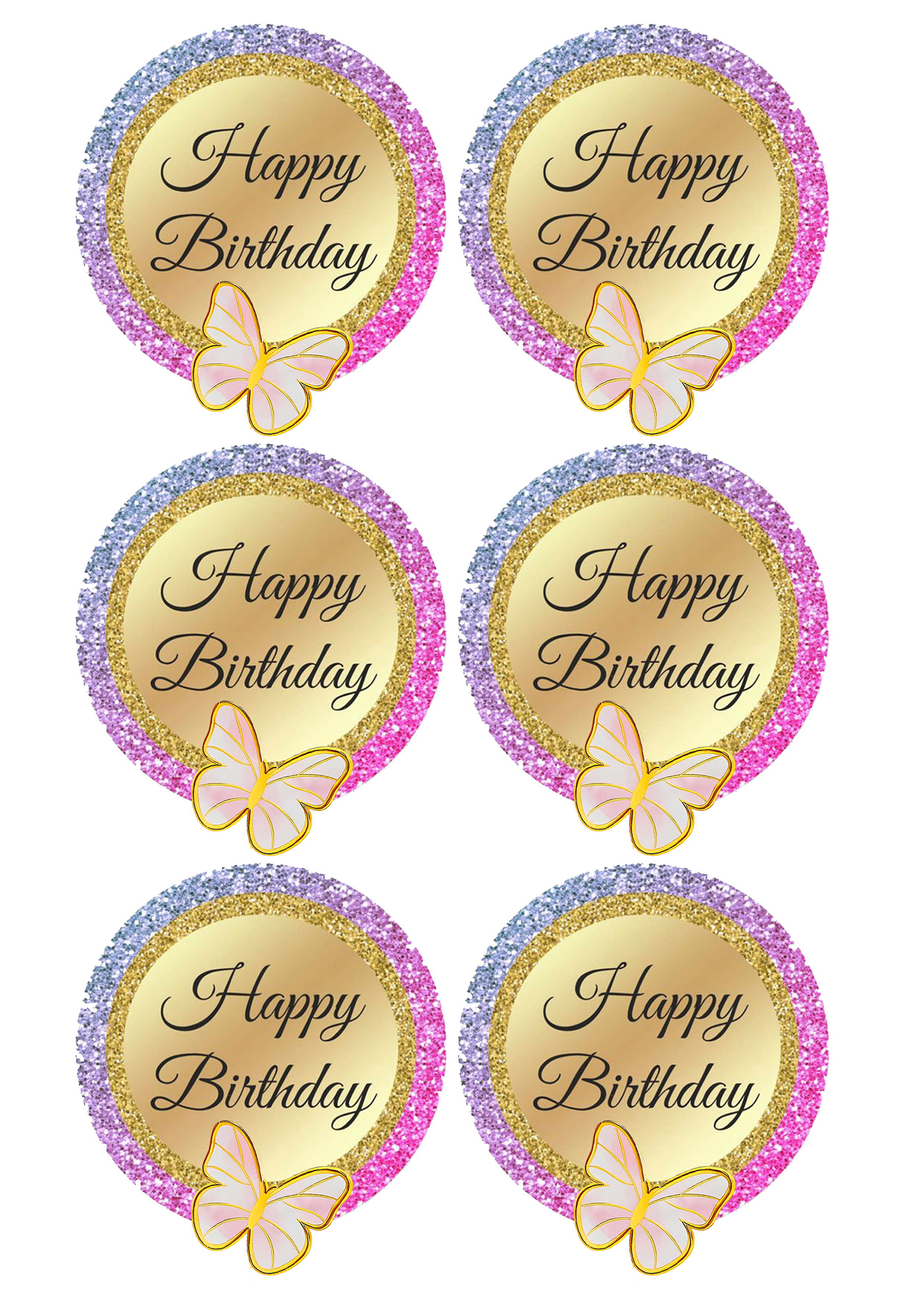 Happy Birthday cake topper