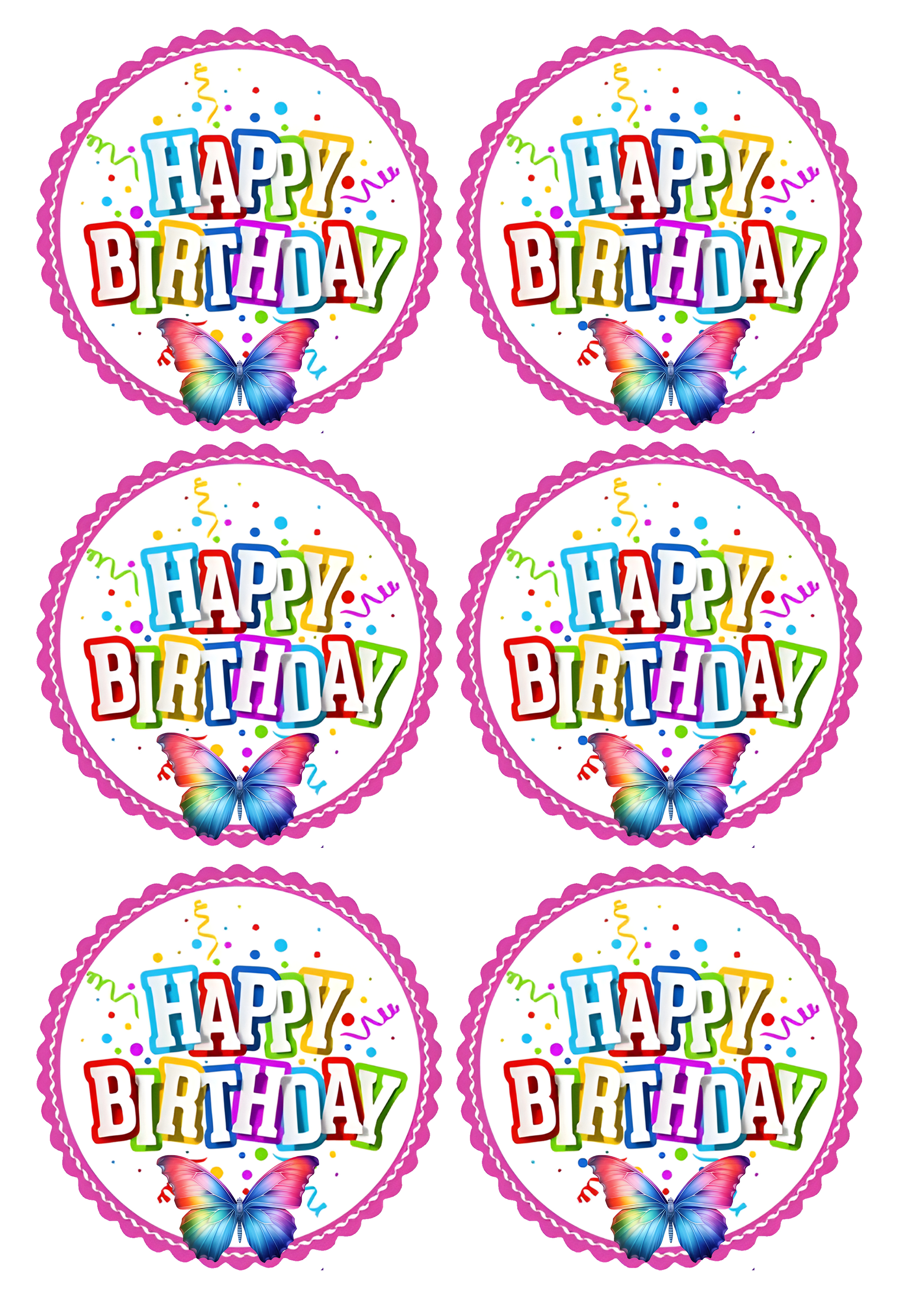 Happy Birthday cake topper