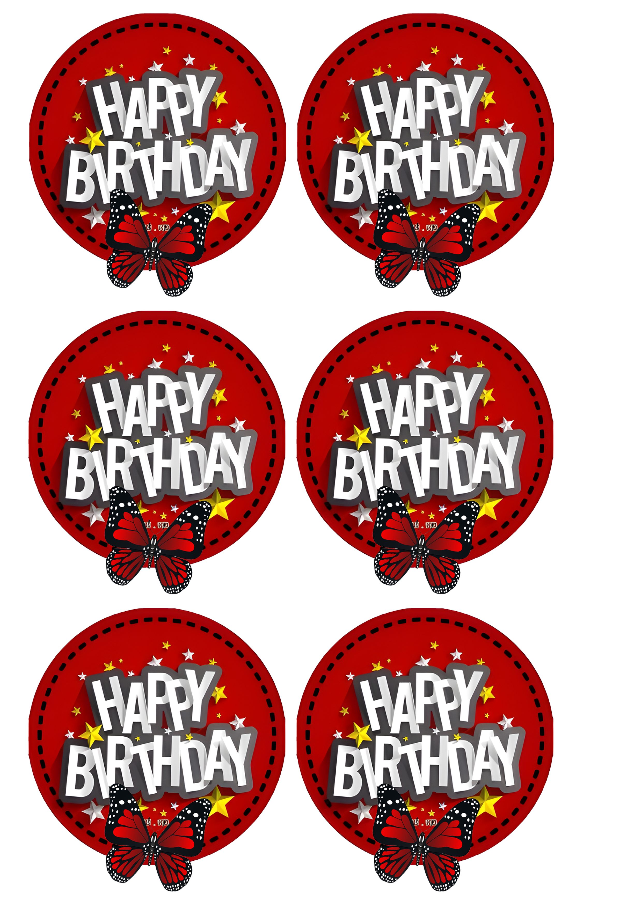 Happy Birthday cake topper