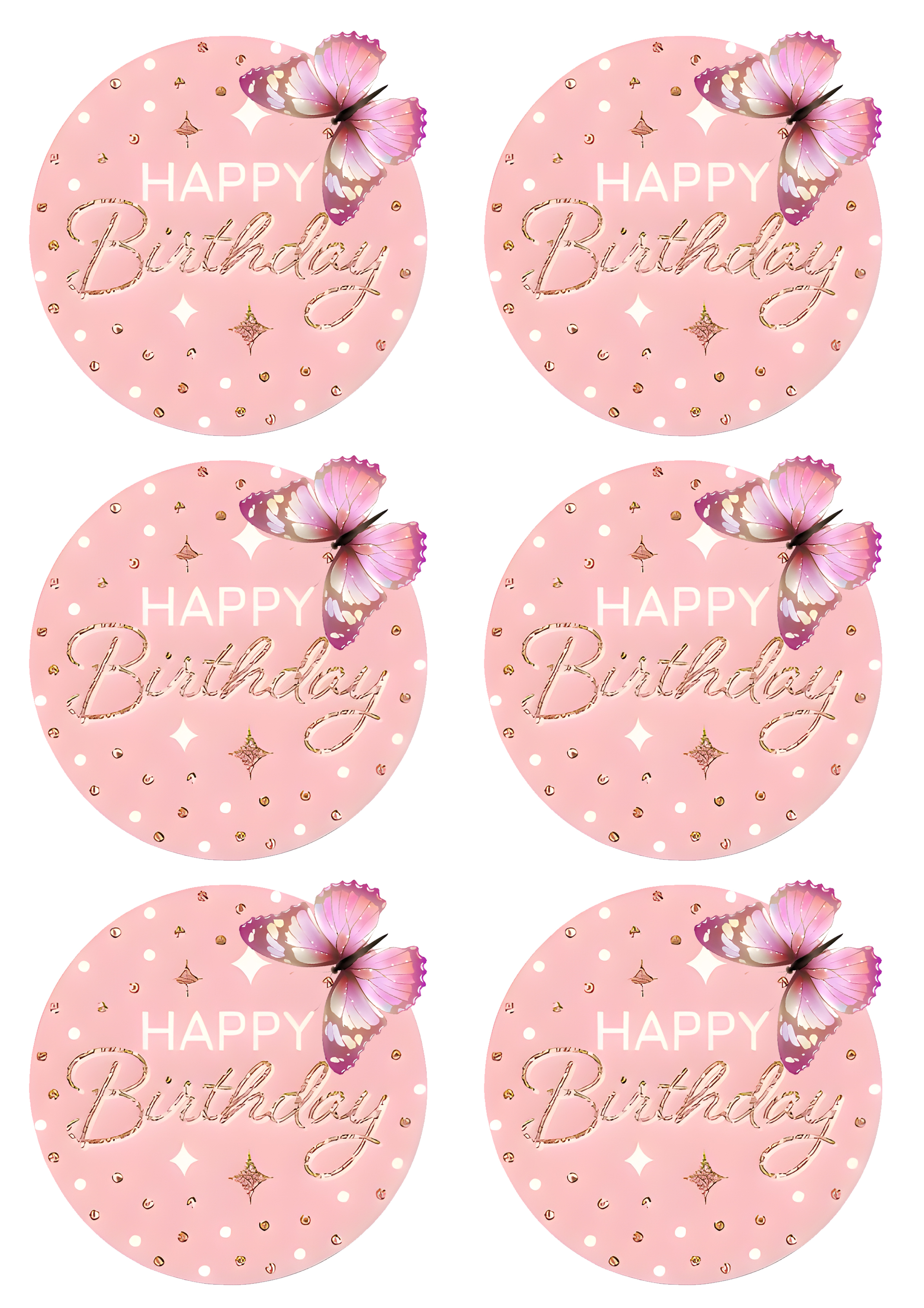 Happy Birthday cake topper