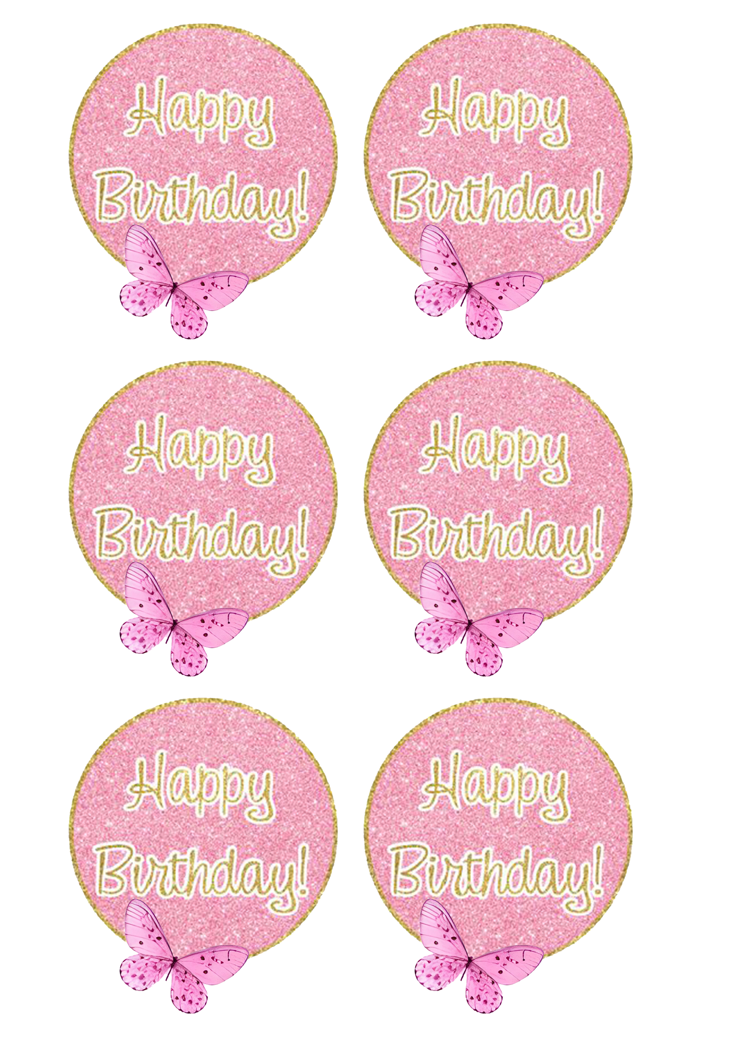 Happy Birthday cake topper