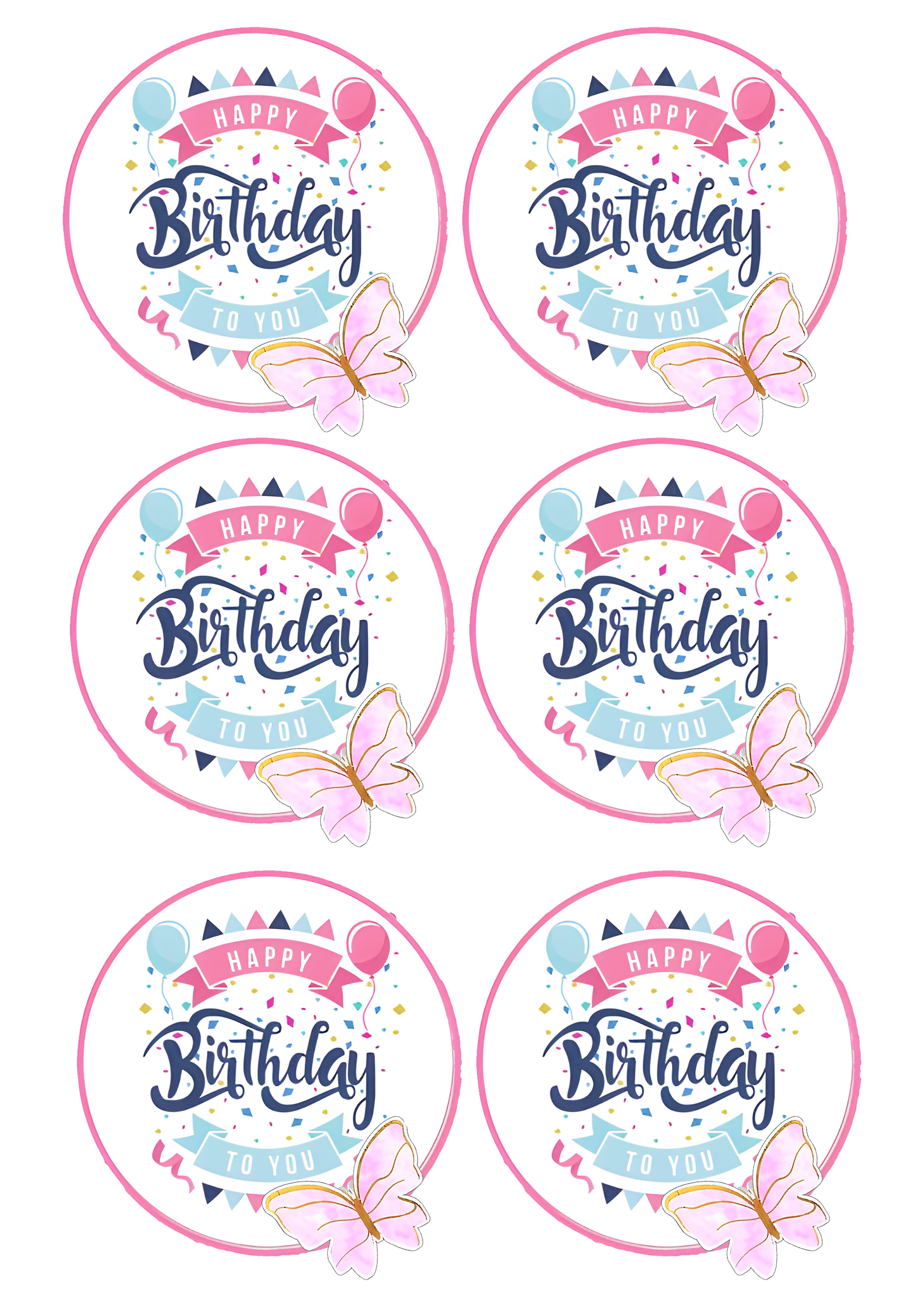 Happy Birthday cake topper