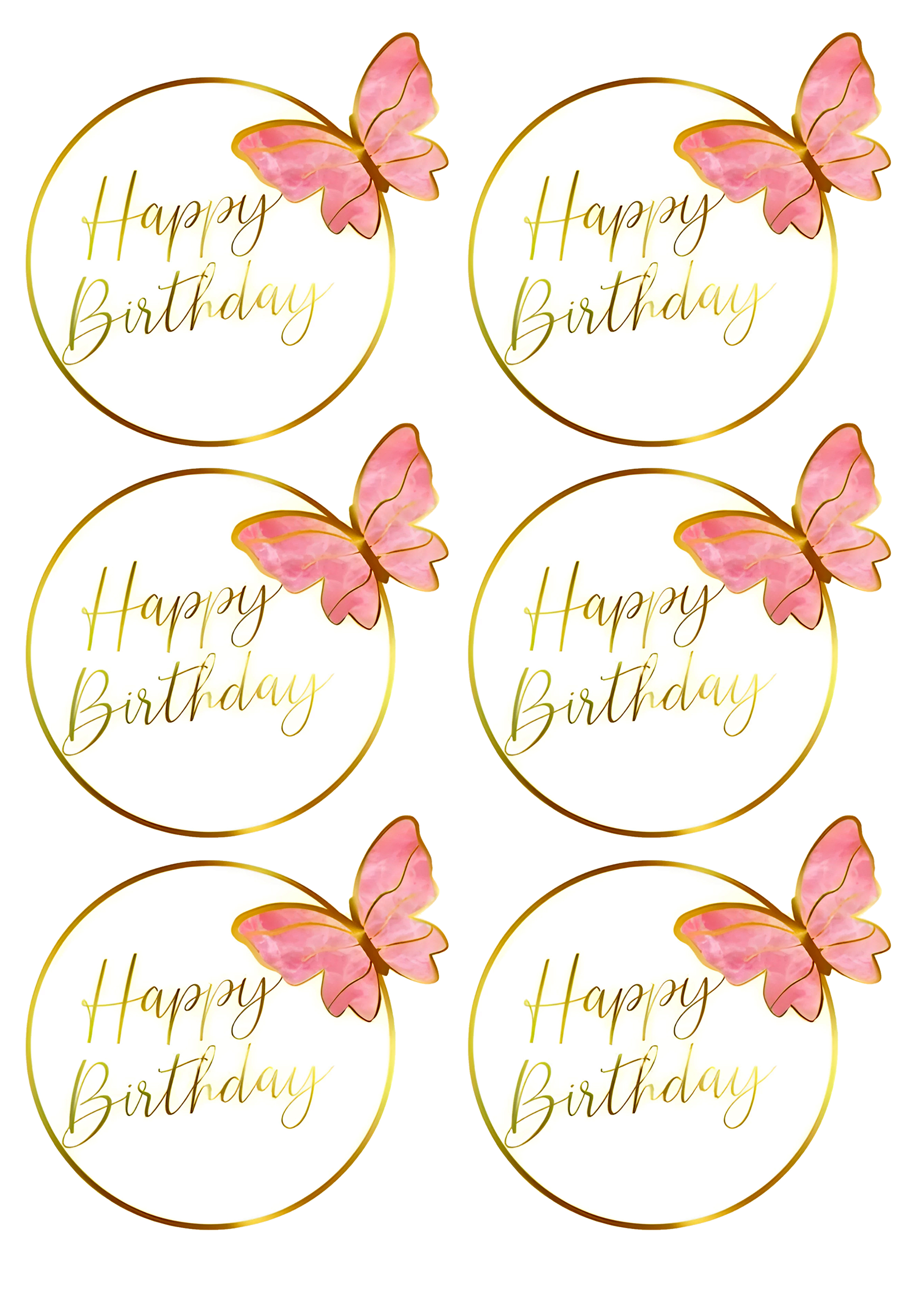 Happy Birthday cake topper