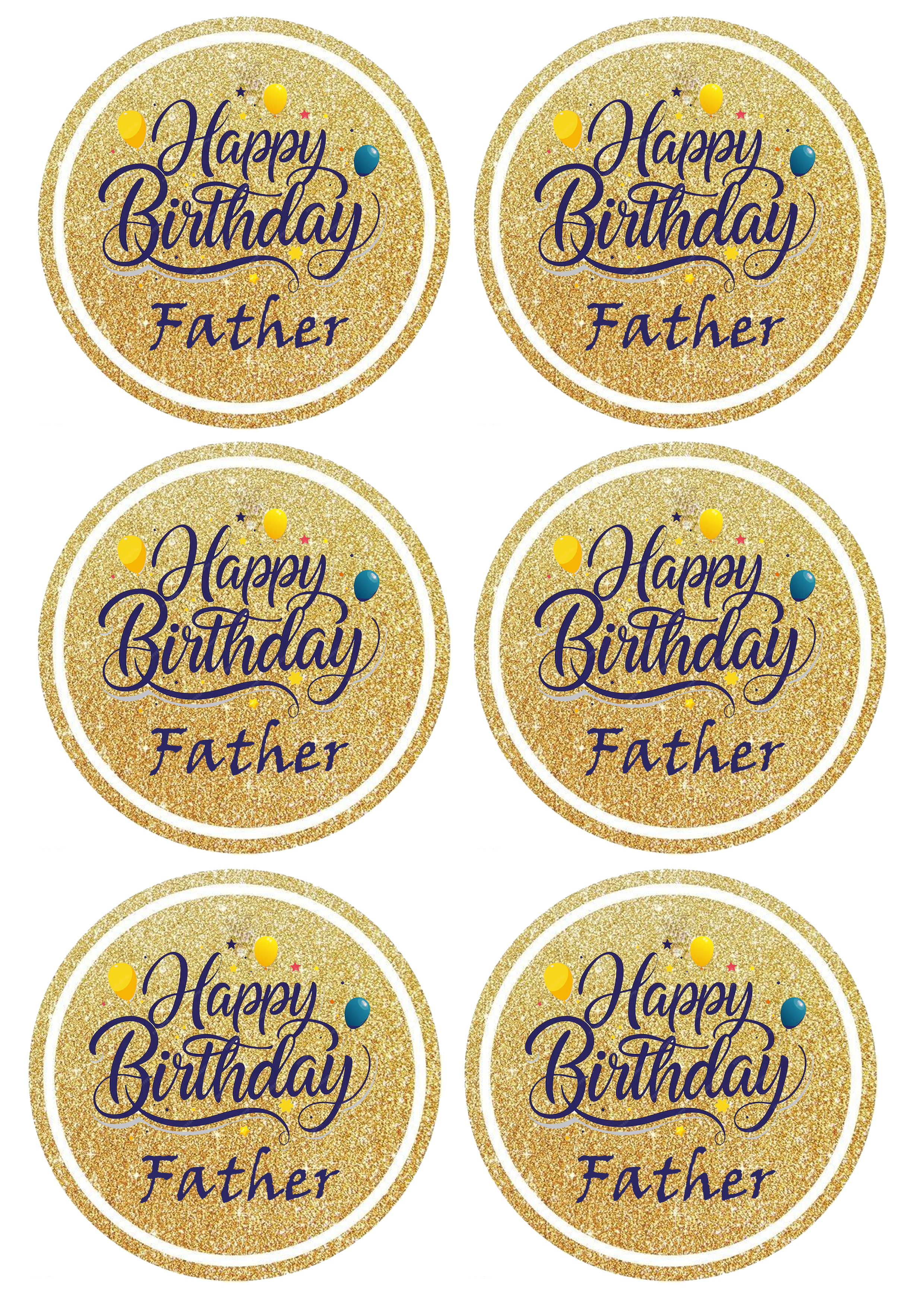 Happy Birthday cake topper