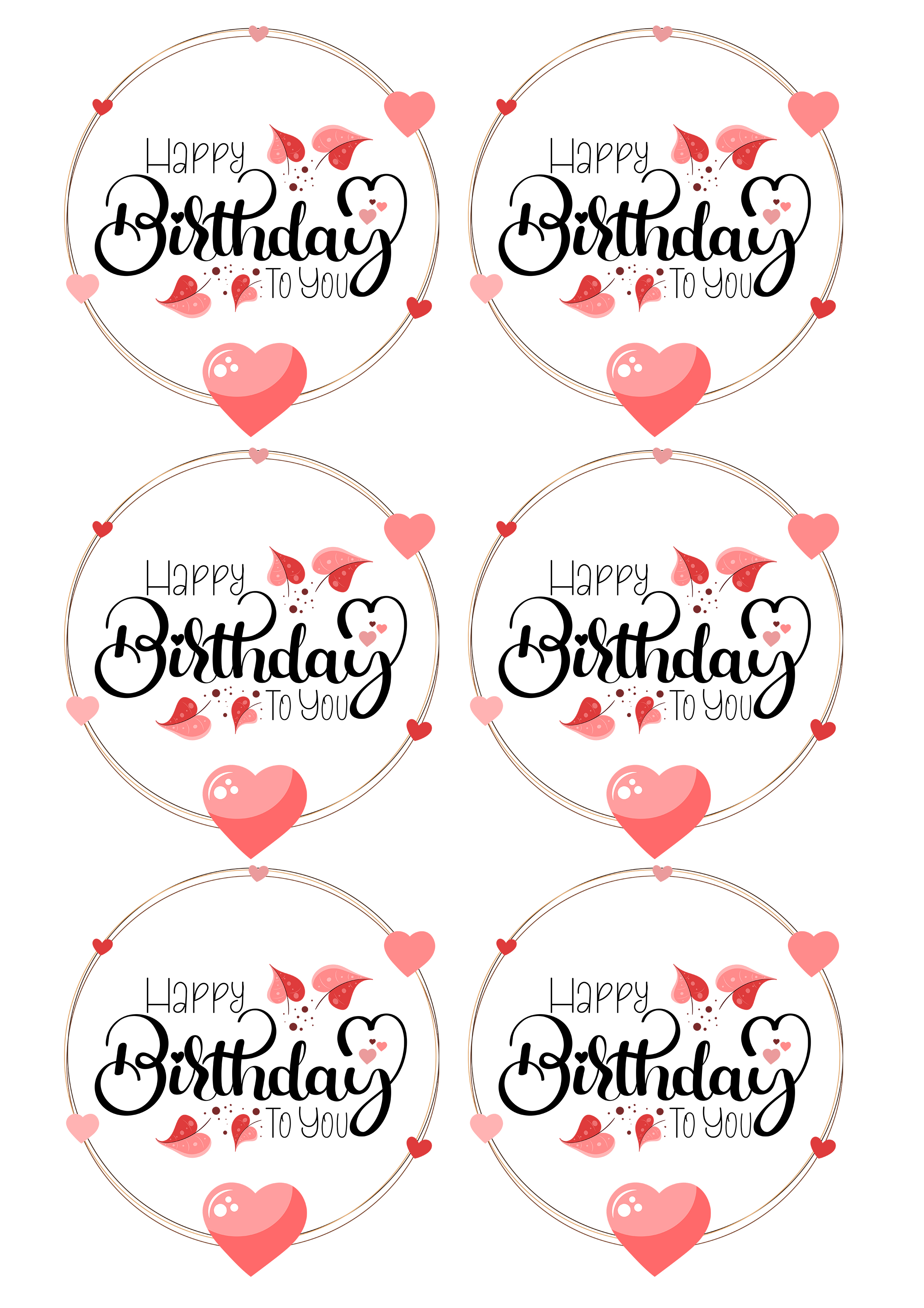 Happy Birthday cake topper